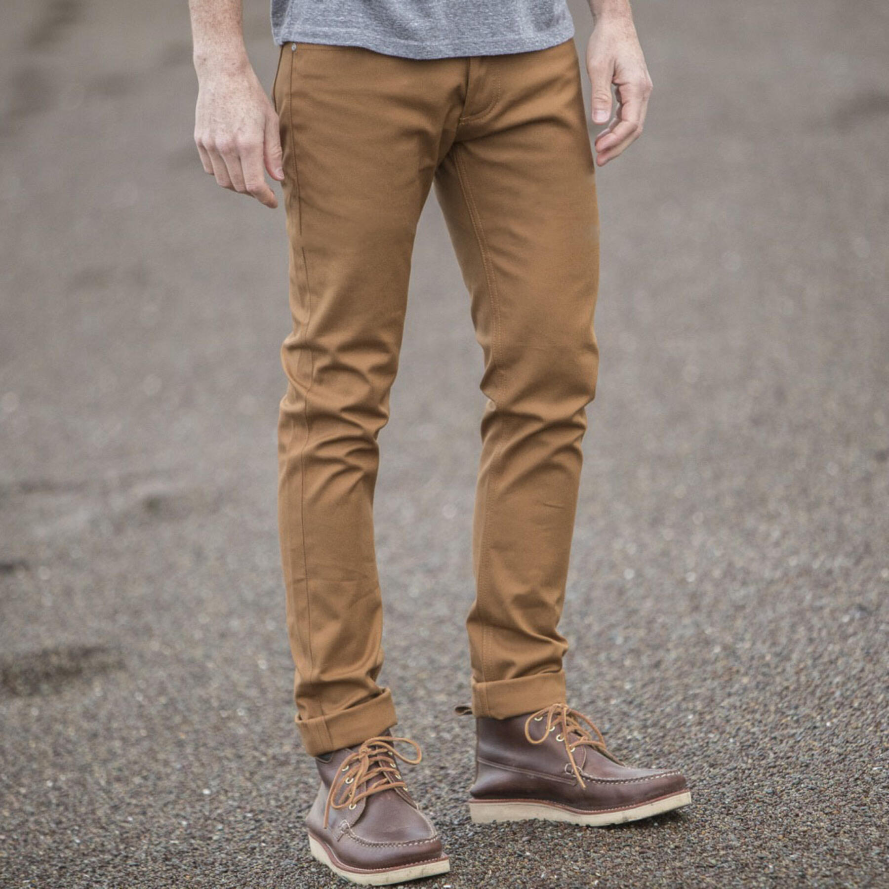 gustin #411 japan brown selvedge duck canvas