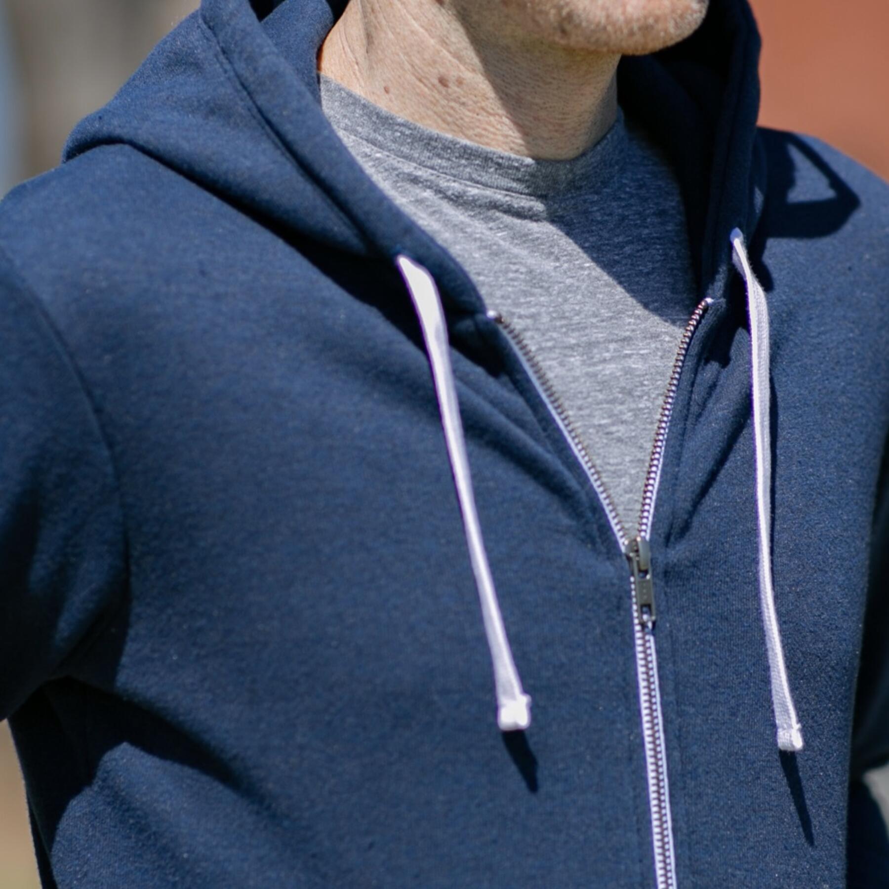 gustin fleece zip hoodie - heather royal