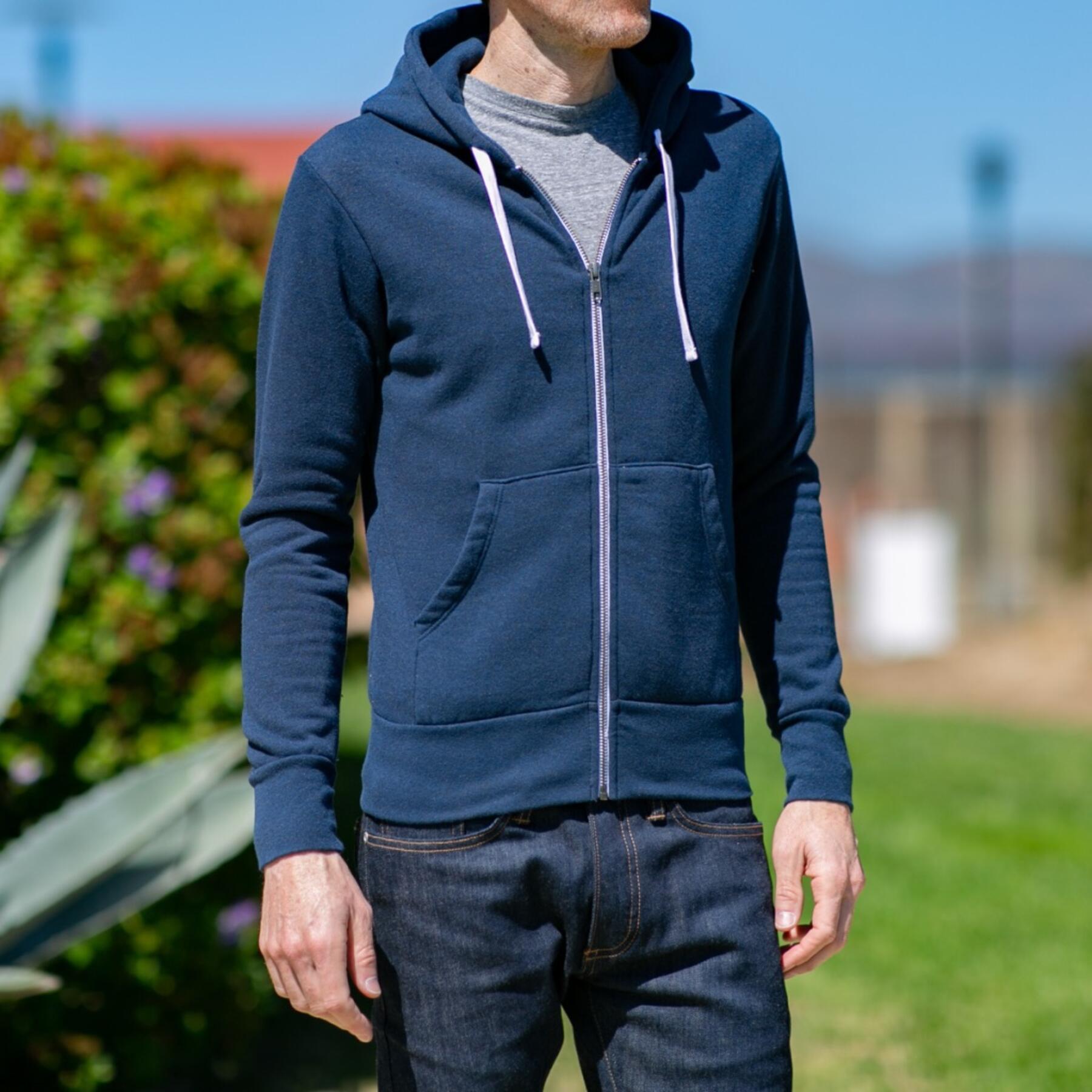 gustin fleece zip hoodie - heather royal