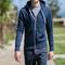 gustin fleece zip hoodie - heather royal