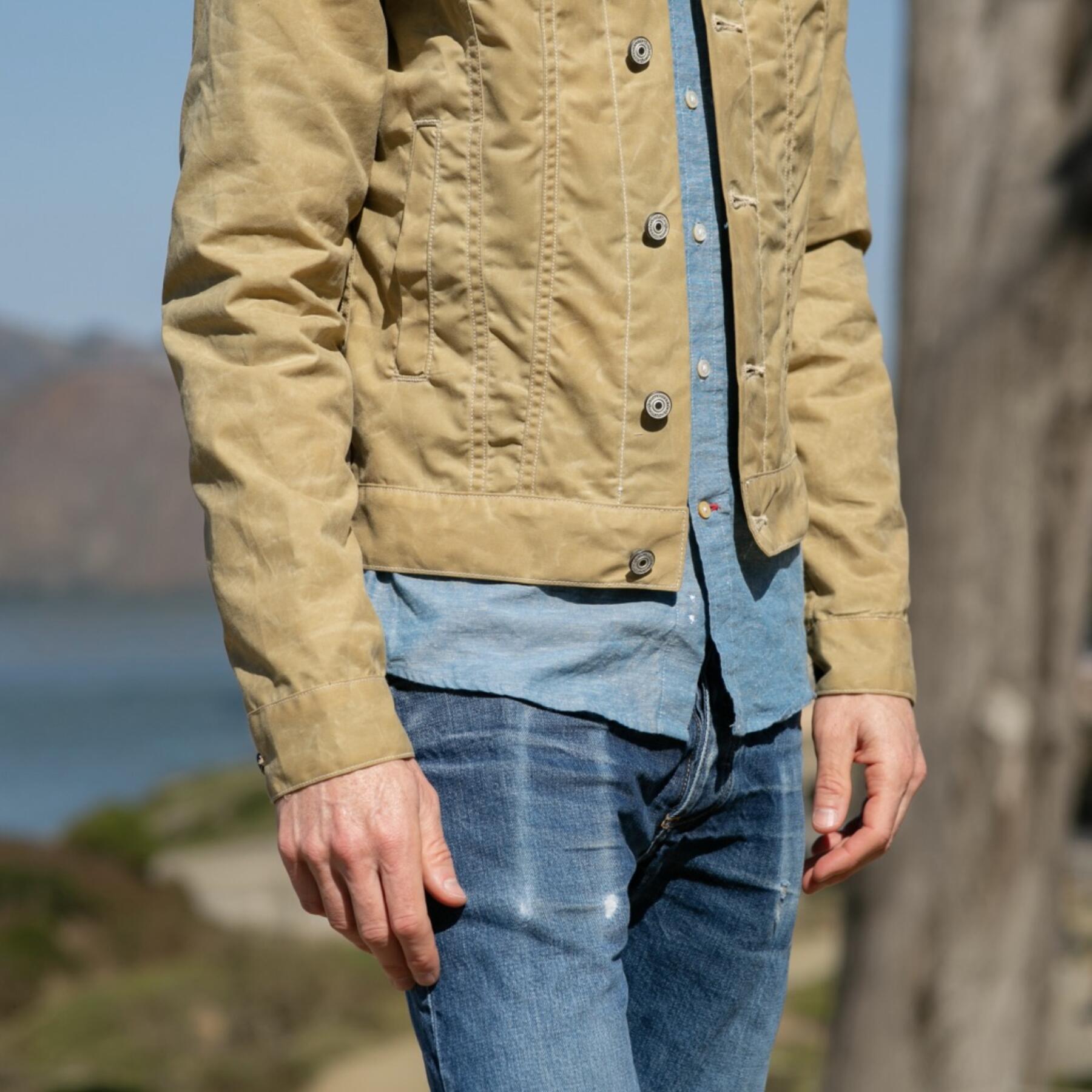 gustin soy waxed lined trucker