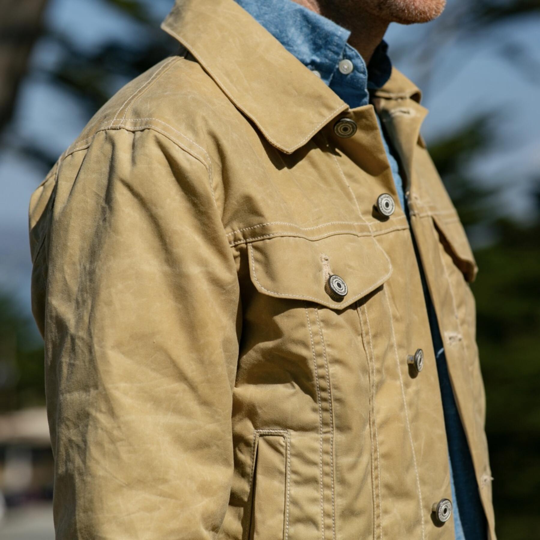 gustin soy waxed lined trucker