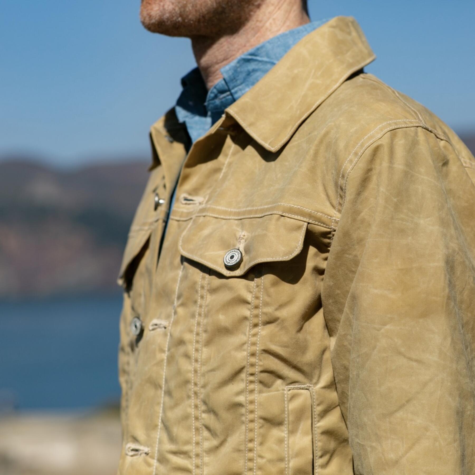 gustin soy waxed lined trucker