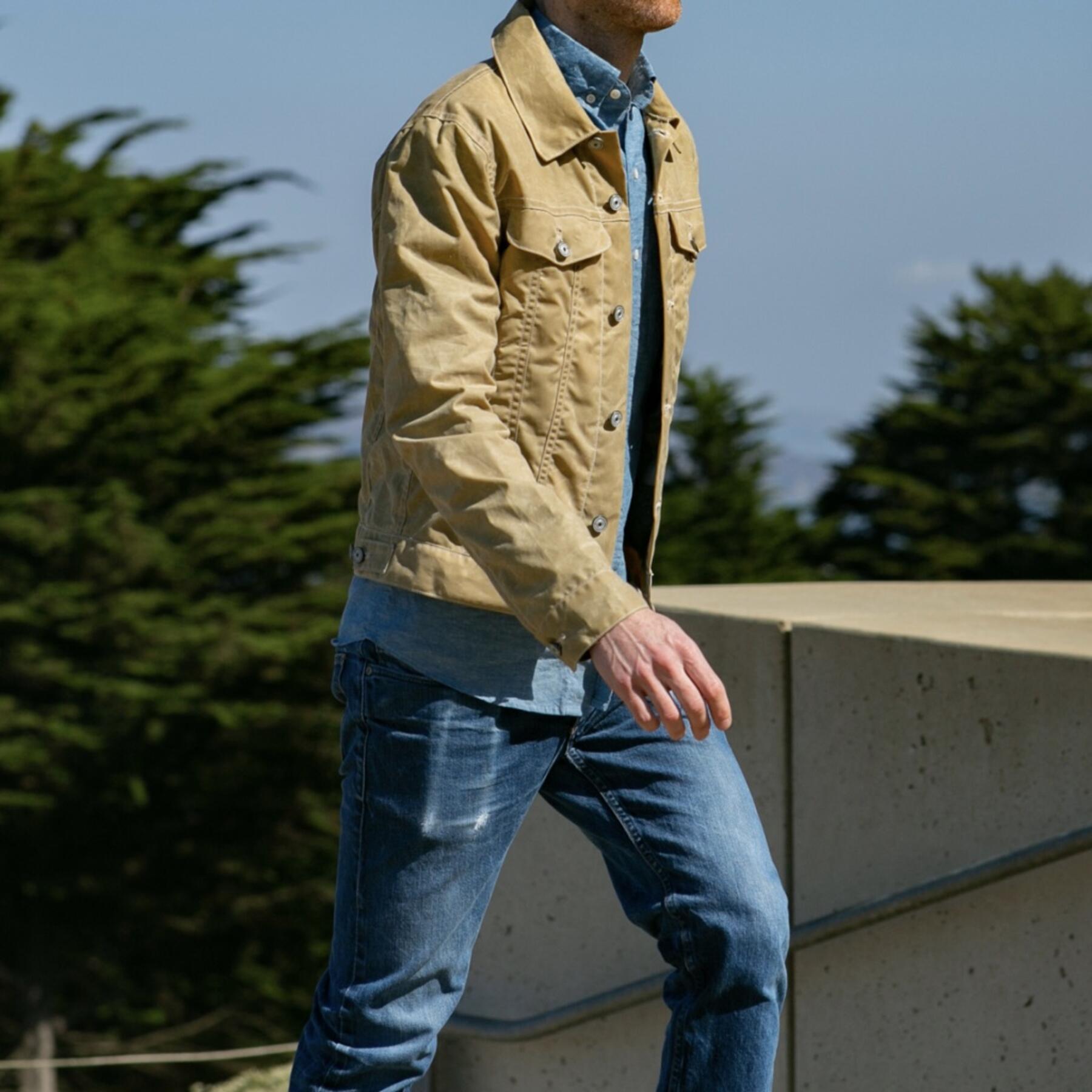 gustin soy waxed lined trucker