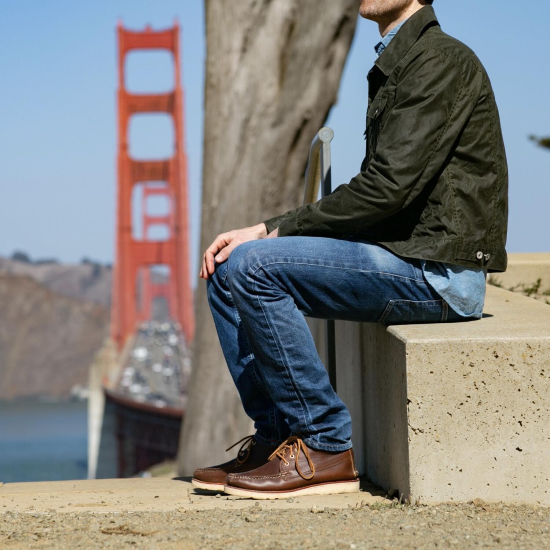 gustin olive waxed lined trucker