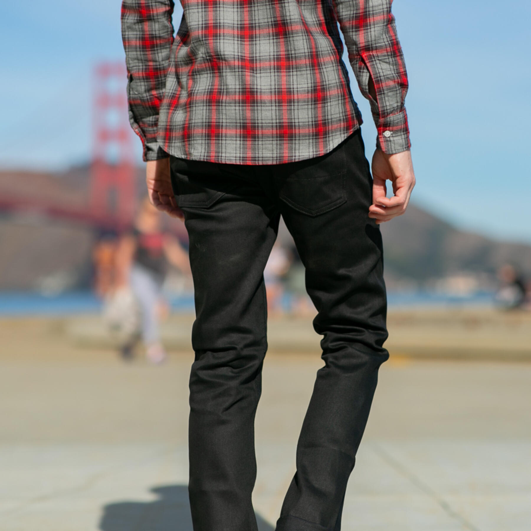 gustin #374 japan supima® selvedge - black x coal