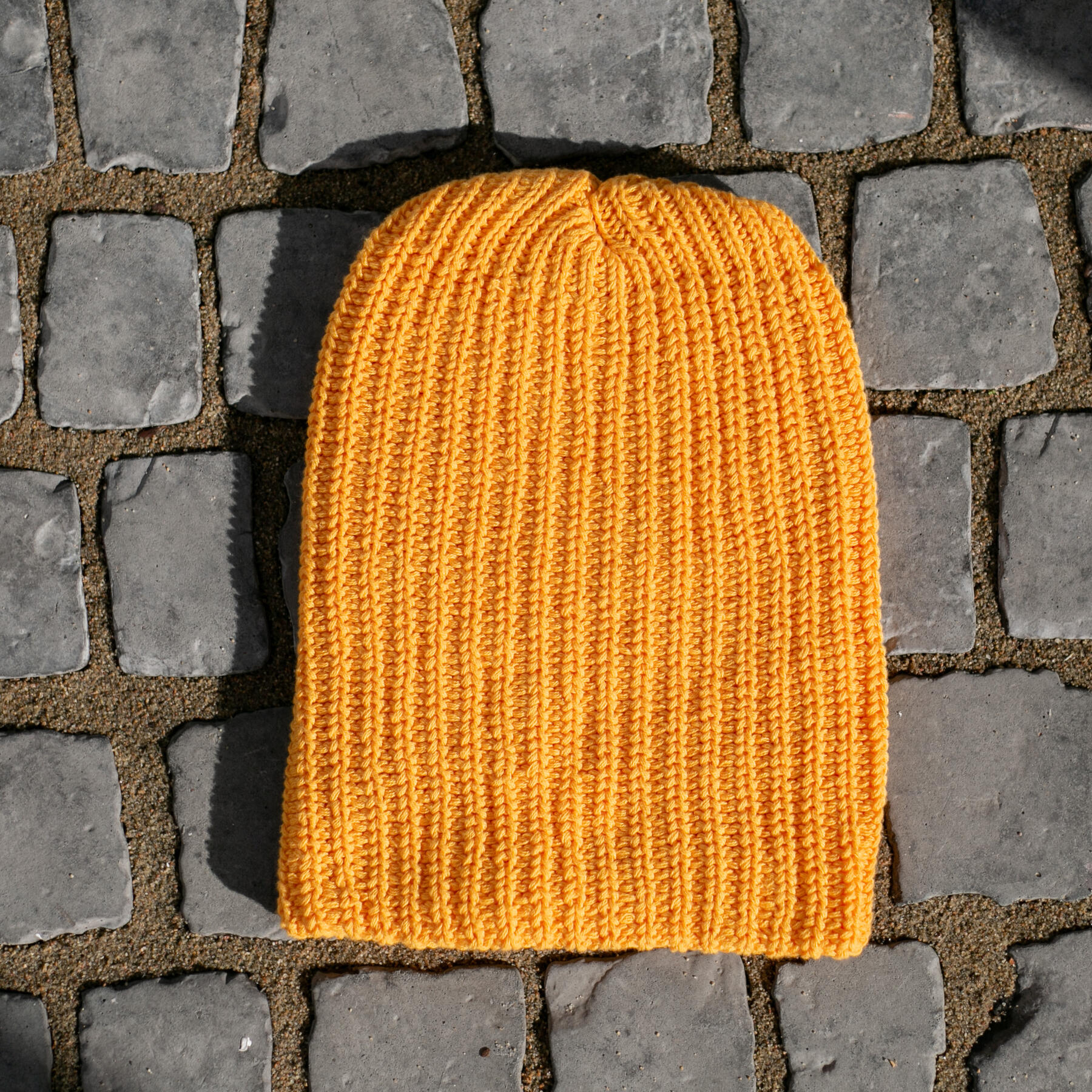 gustin american knit beanie - mustard