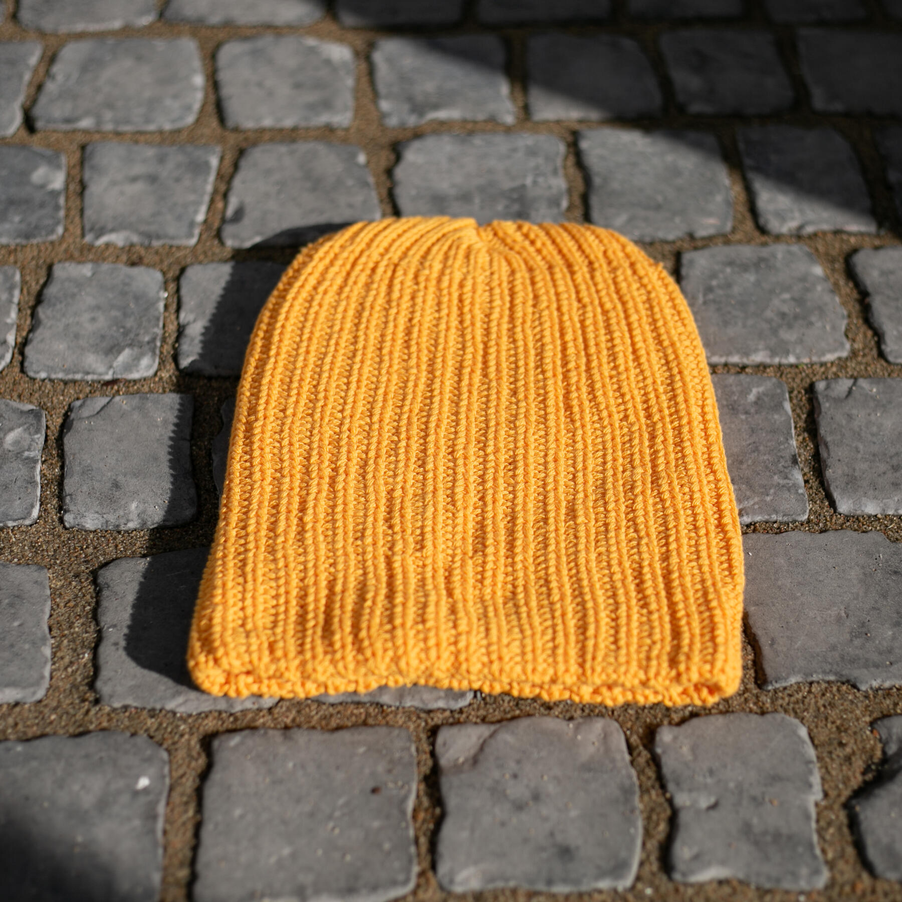 gustin american knit beanie - mustard