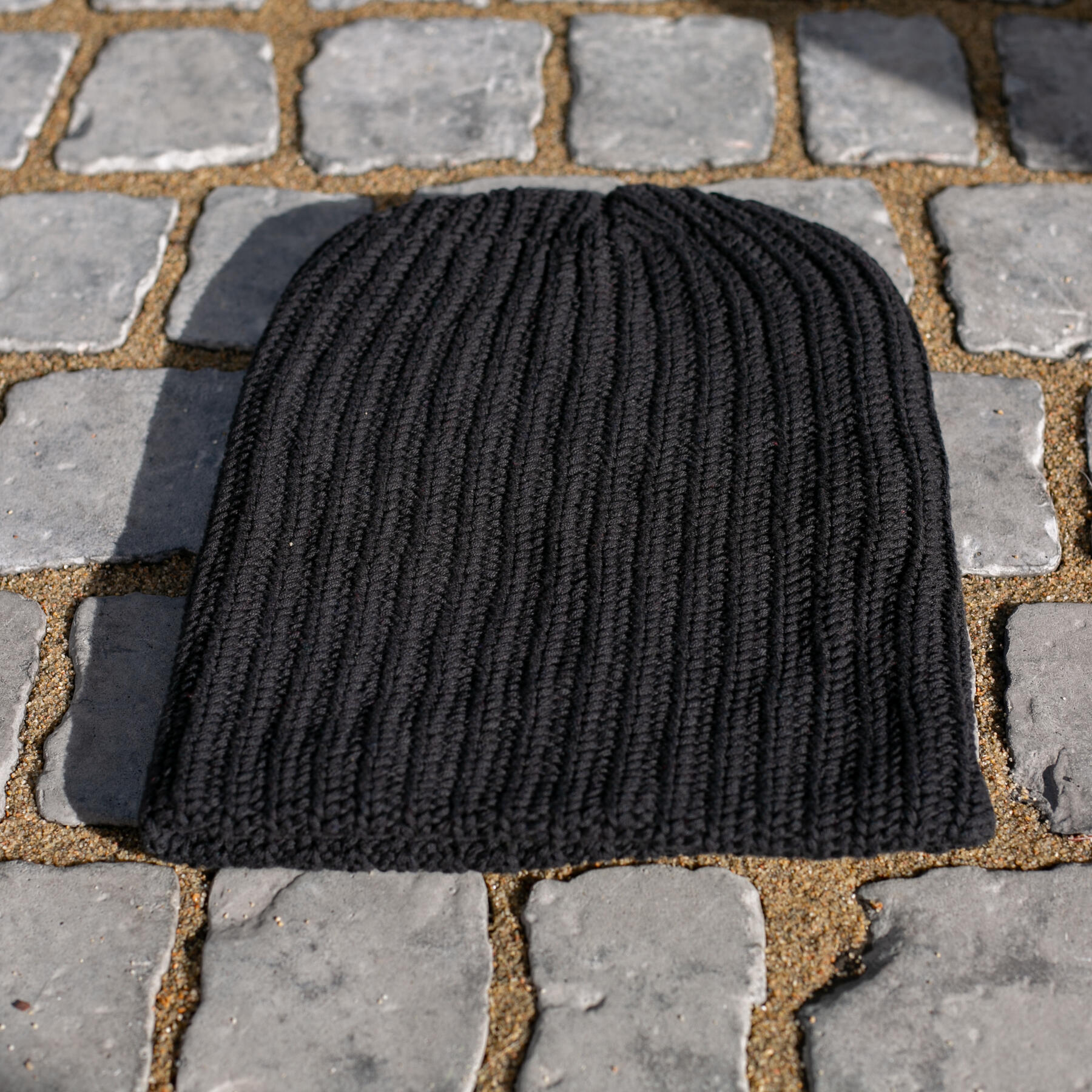 gustin american knit beanie - black