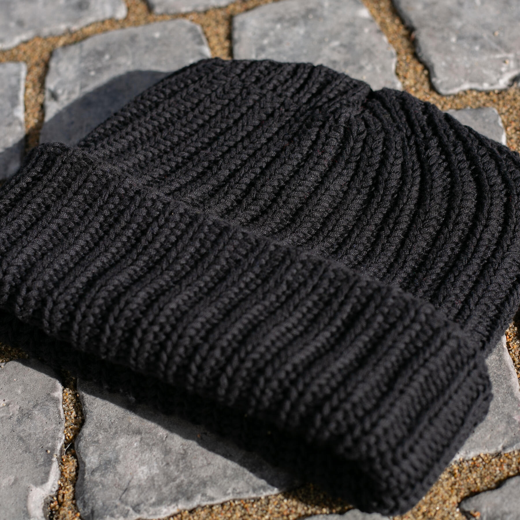 gustin american knit beanie - black