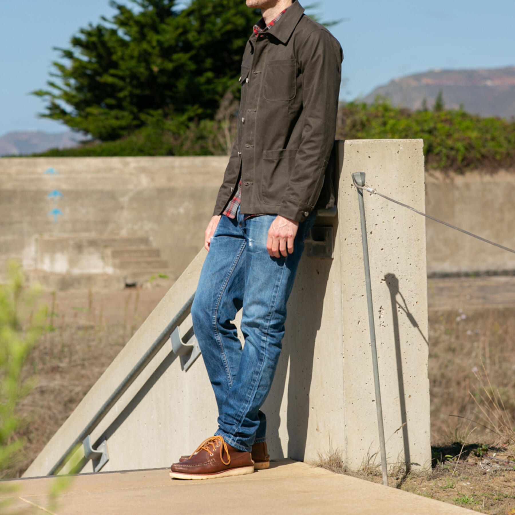 gustin chore coat - oak waxed canvas