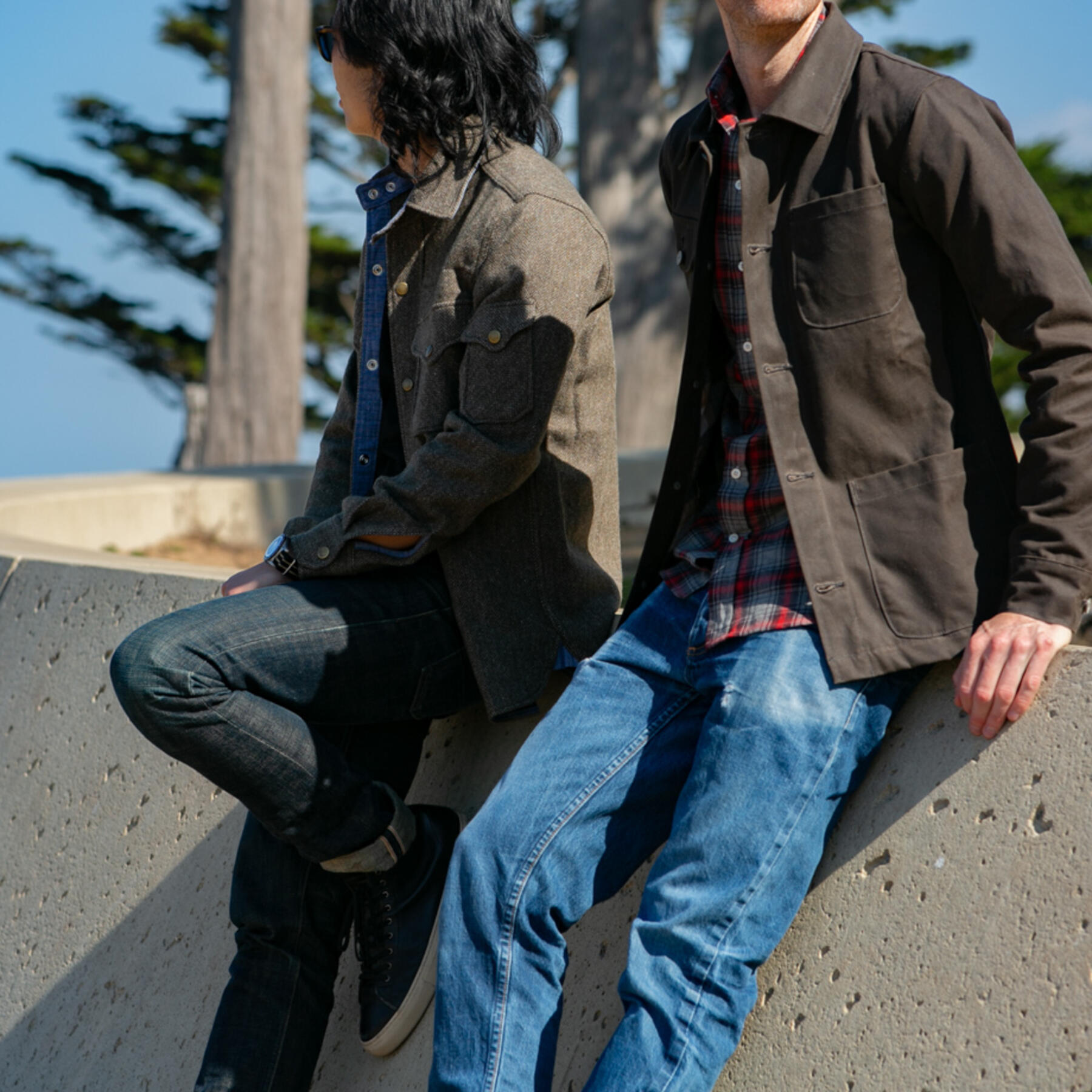 gustin chore coat - oak waxed canvas