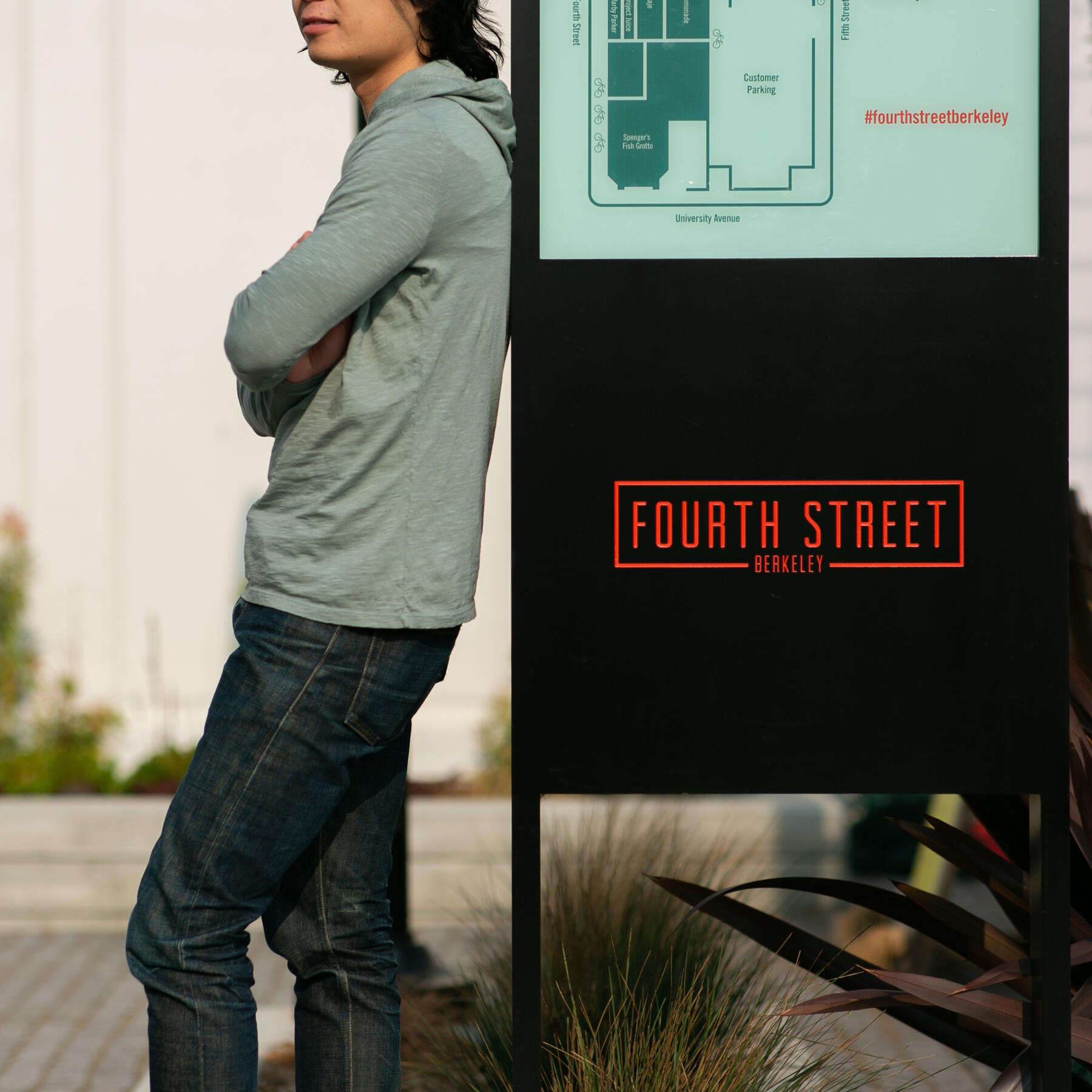 gustin superlight slub hoodie - eucalyptus