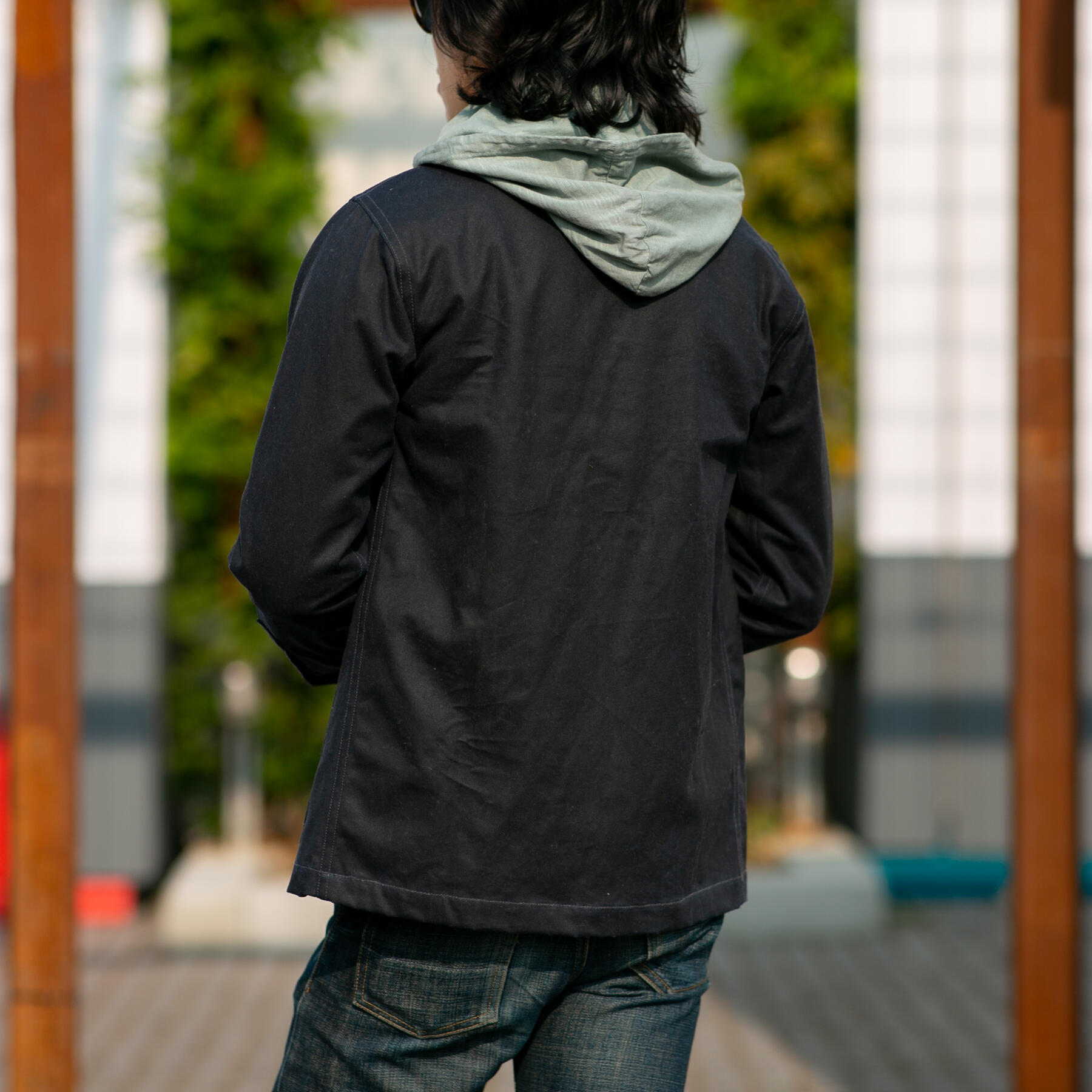 gustin superlight slub hoodie - eucalyptus