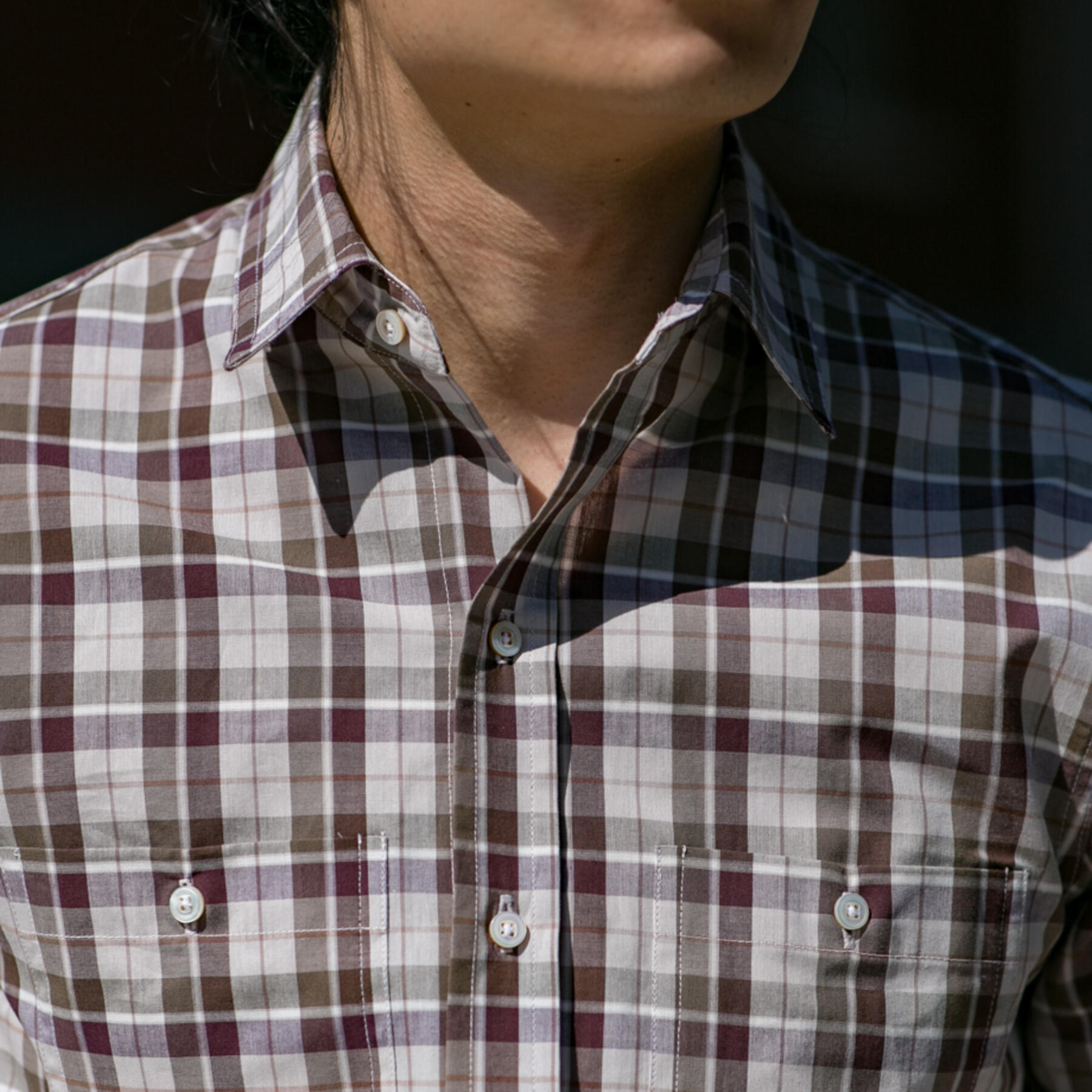 gustin #619 japan vintage brown plaid