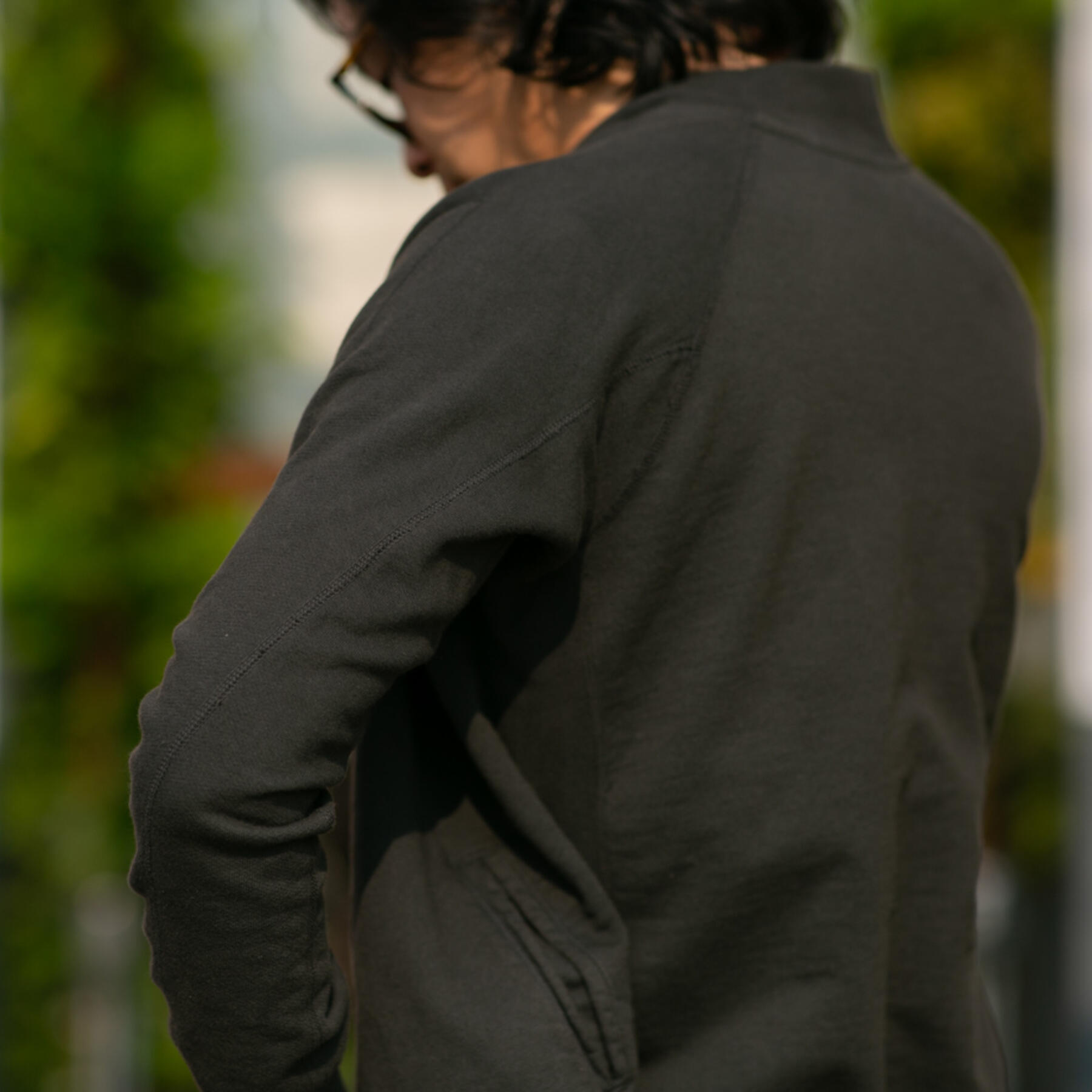gustin varsity jacket - charcoal