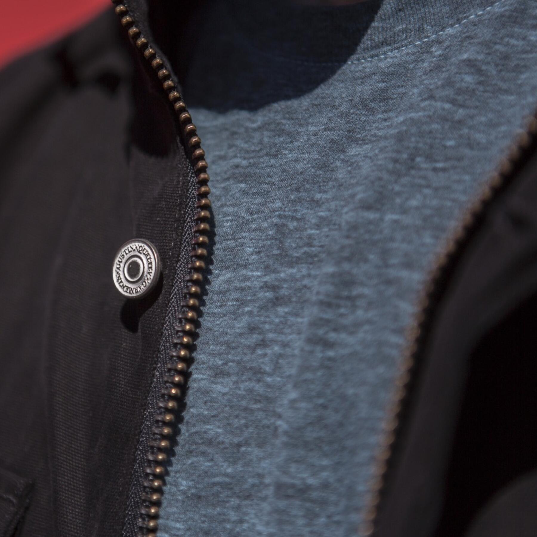 gustin field jacket - black micro sanded canvas