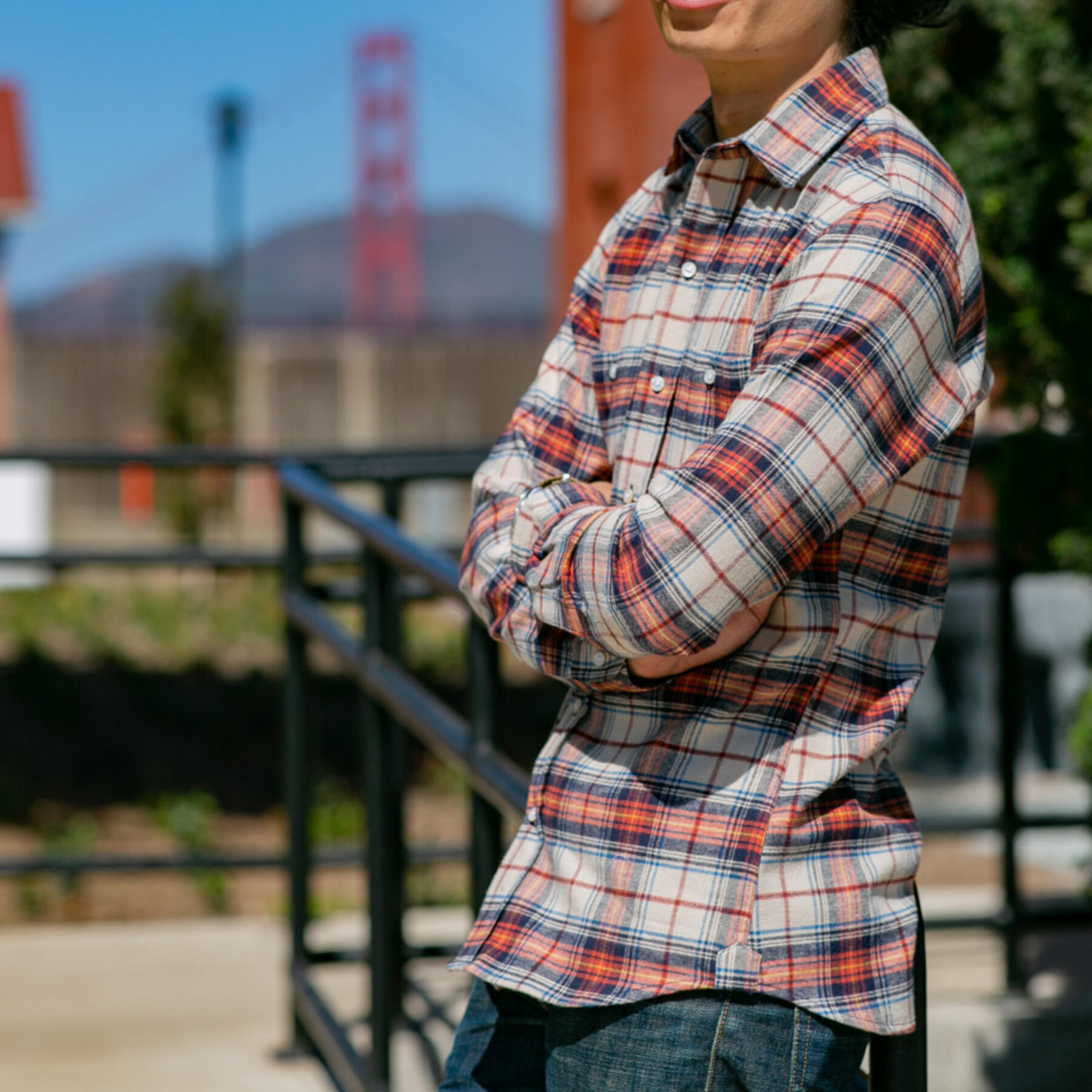 gustin #621 cream ember flannel