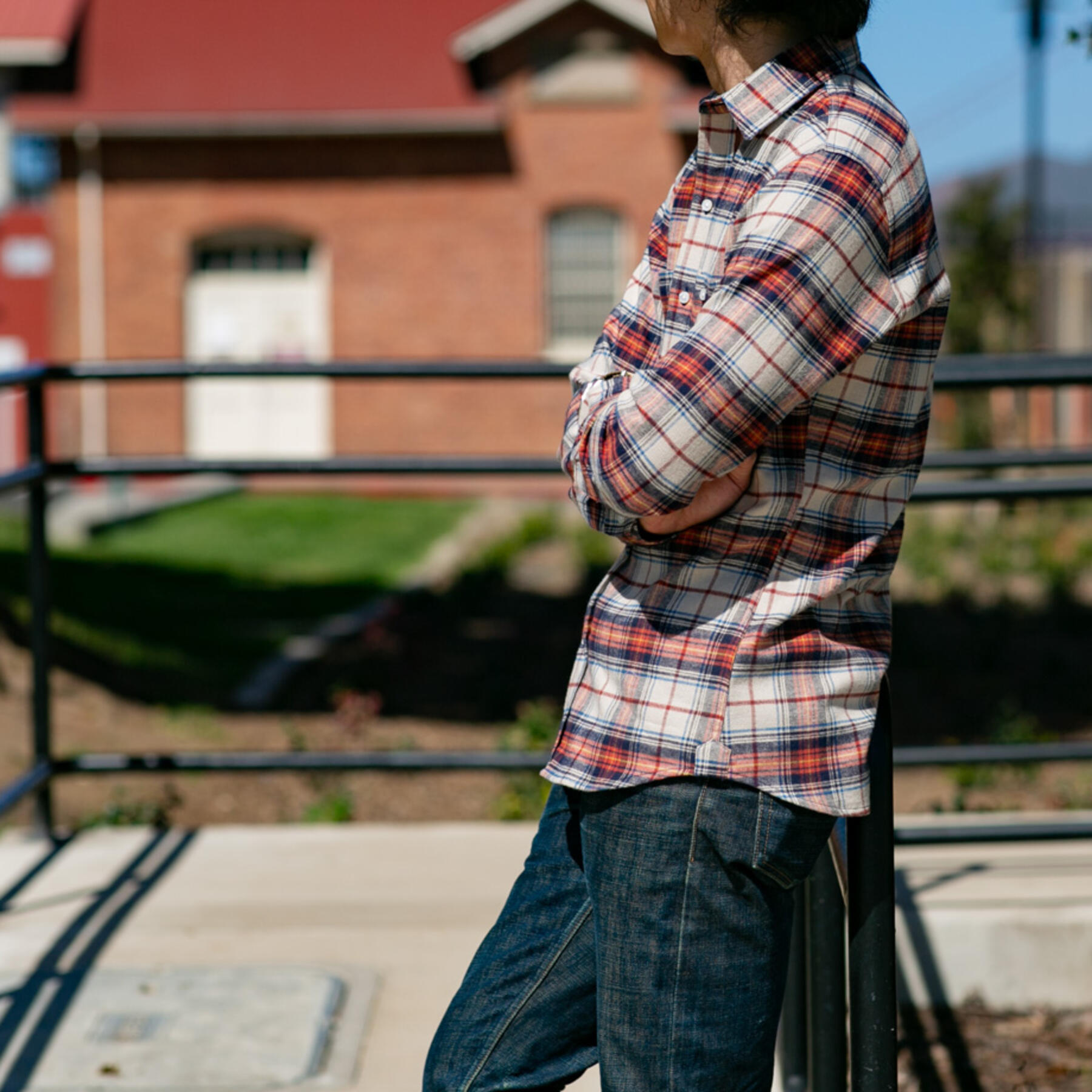 gustin #621 cream ember flannel