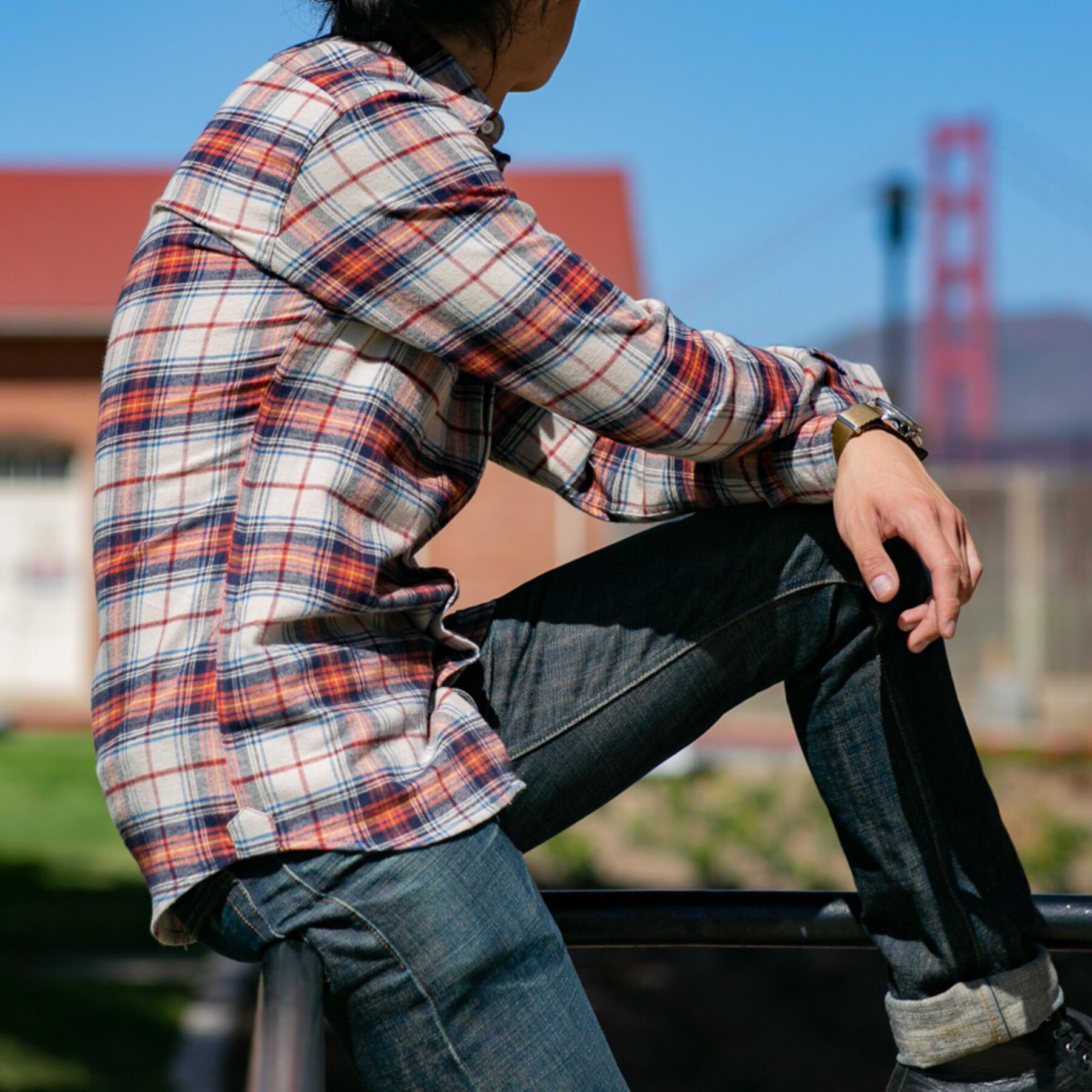 gustin #621 cream ember flannel