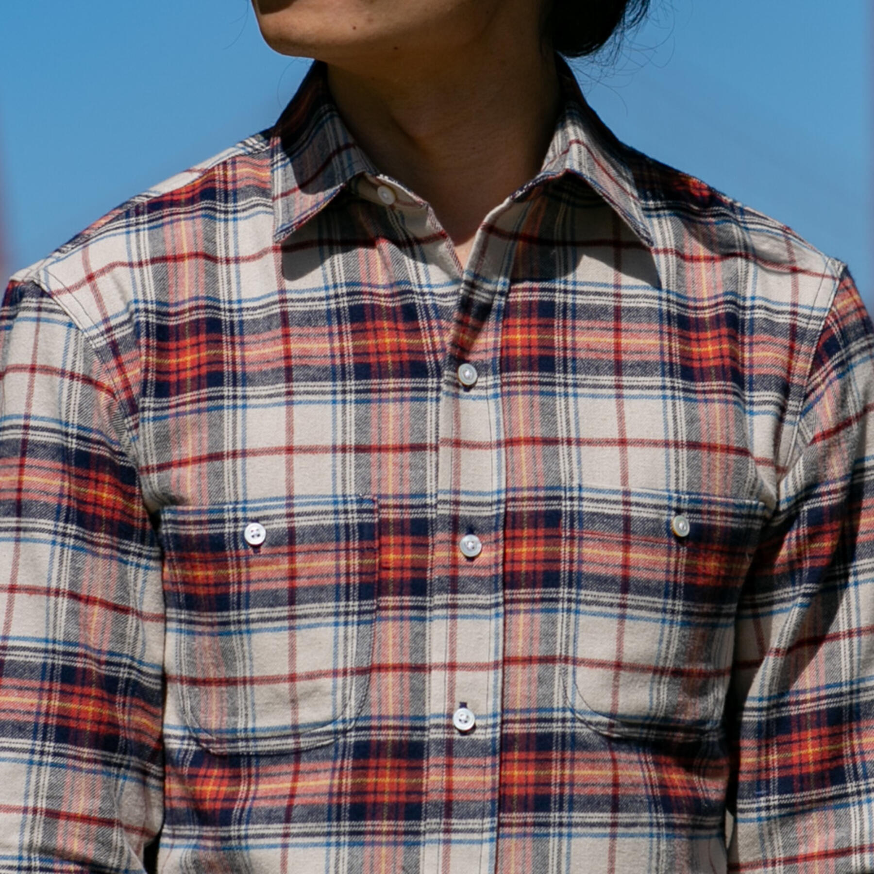 gustin #621 cream ember flannel