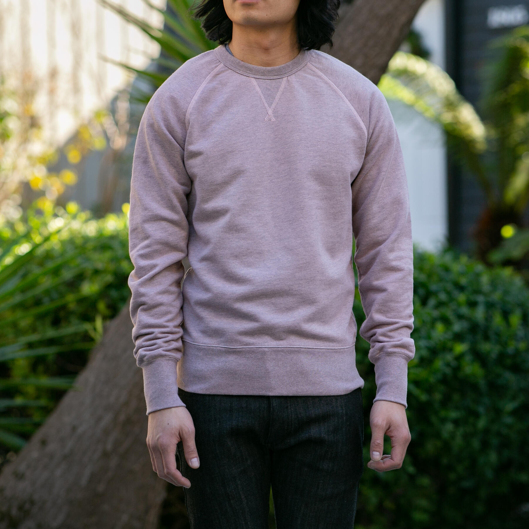 gustin usa crewneck sweatshirt - heather pink