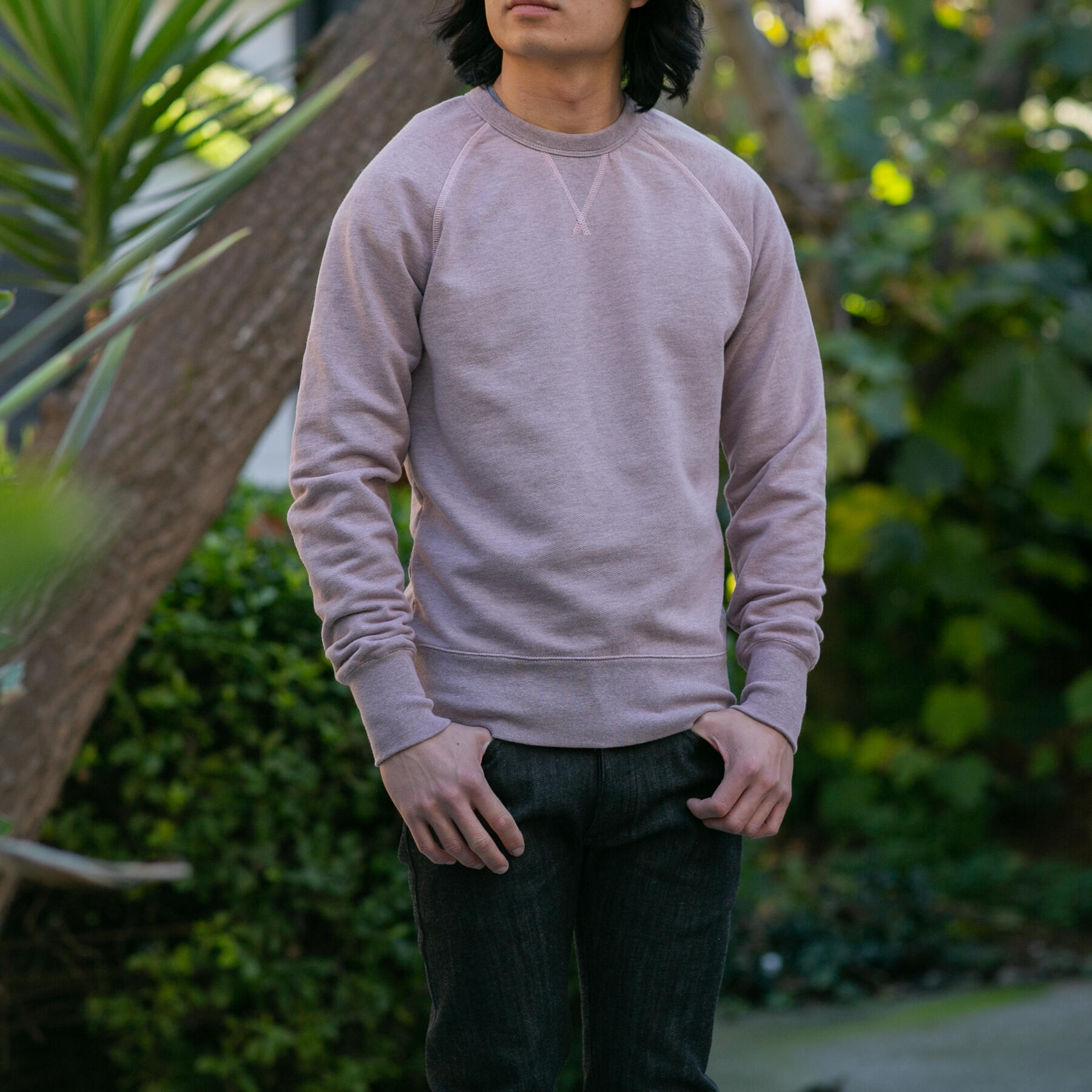 gustin usa crewneck sweatshirt - heather pink