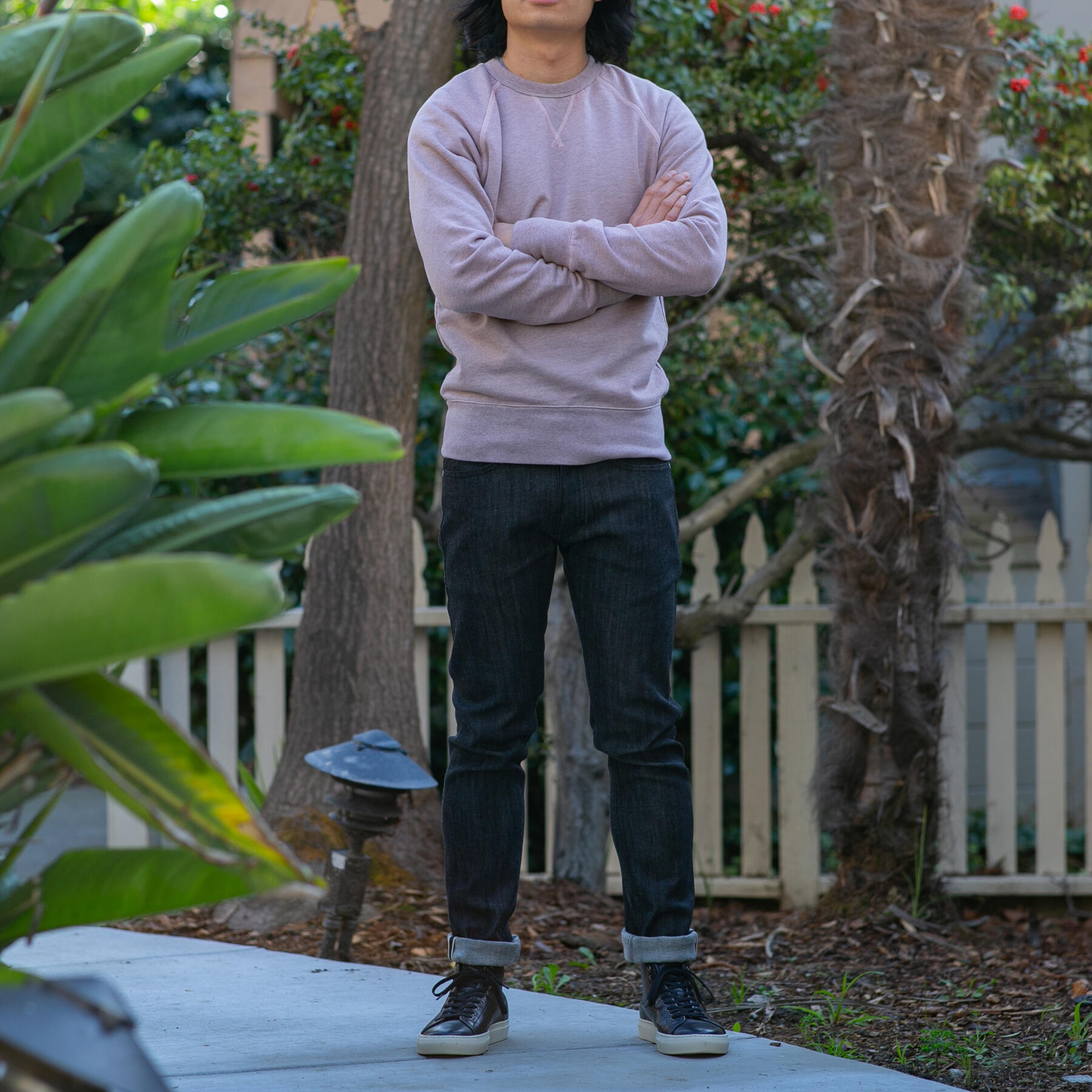 gustin usa crewneck sweatshirt - heather pink