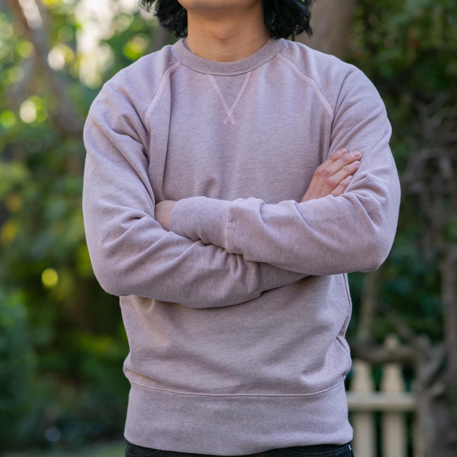 gustin usa crewneck sweatshirt - heather pink