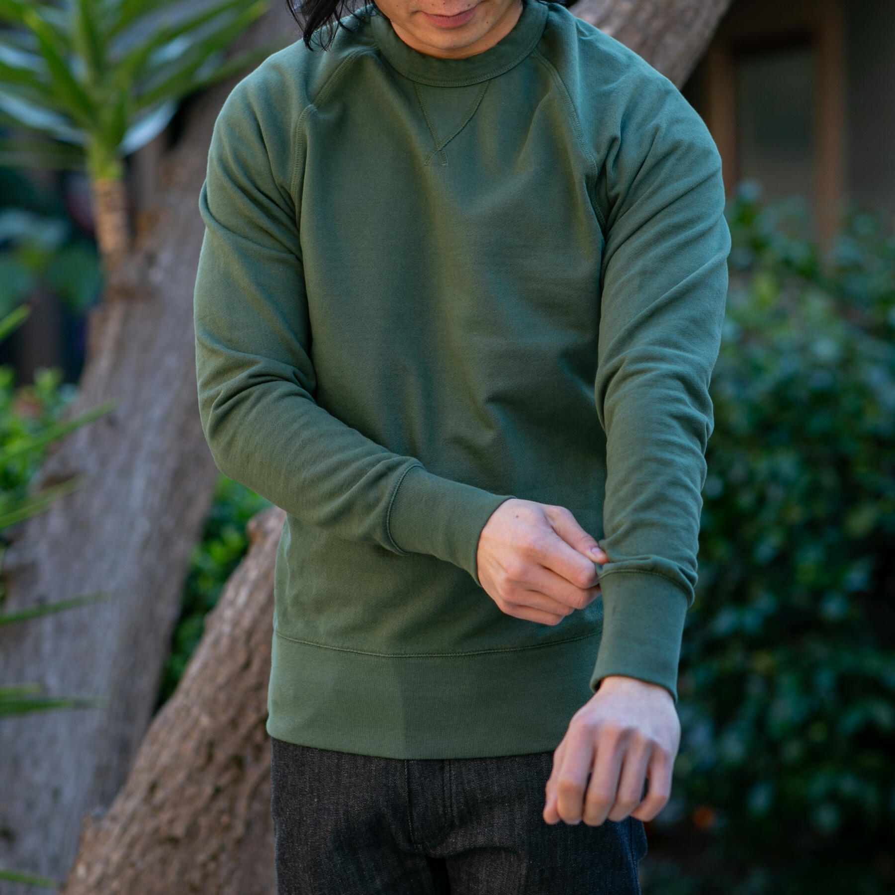 gustin usa crewneck sweatshirt - pine