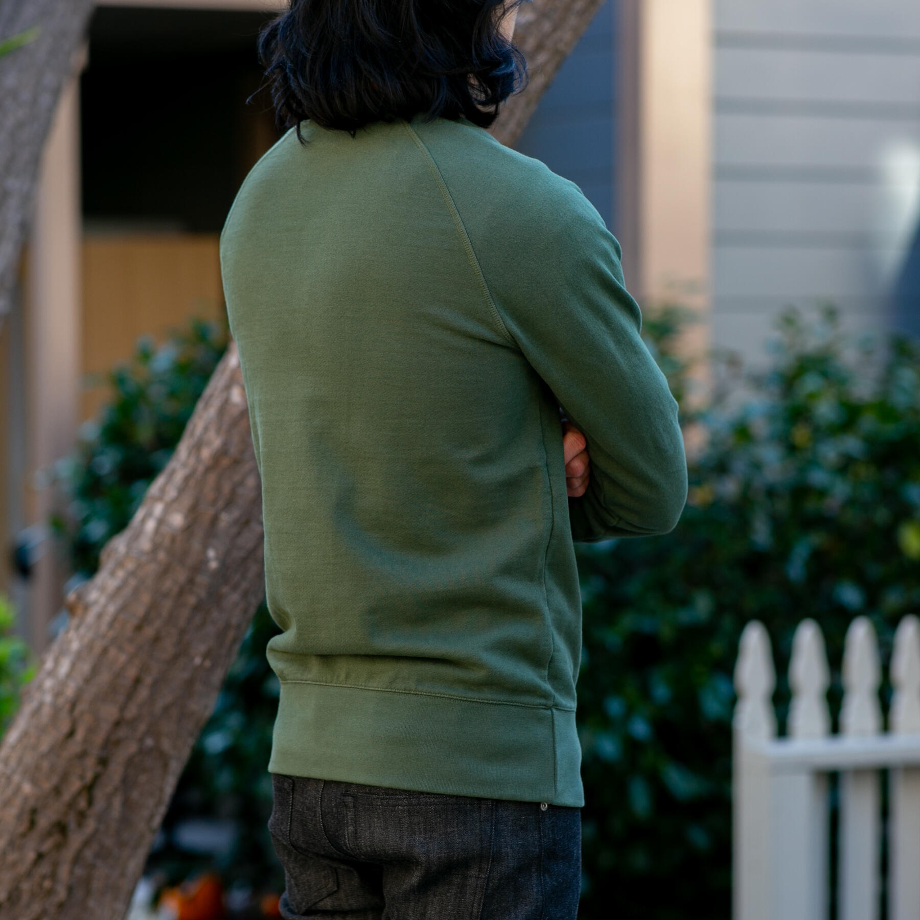 gustin usa crewneck sweatshirt - pine