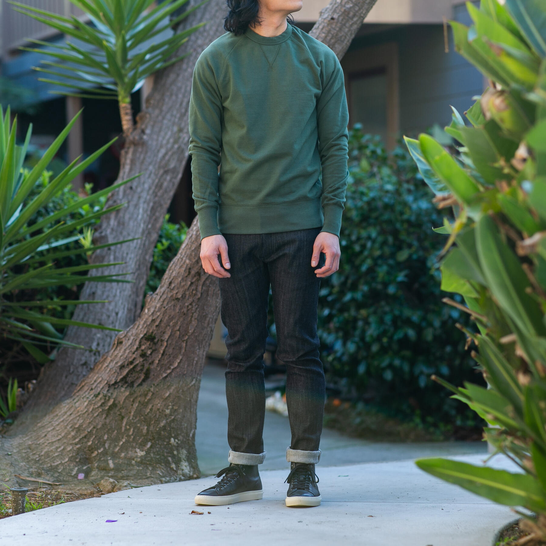 gustin usa crewneck sweatshirt - pine