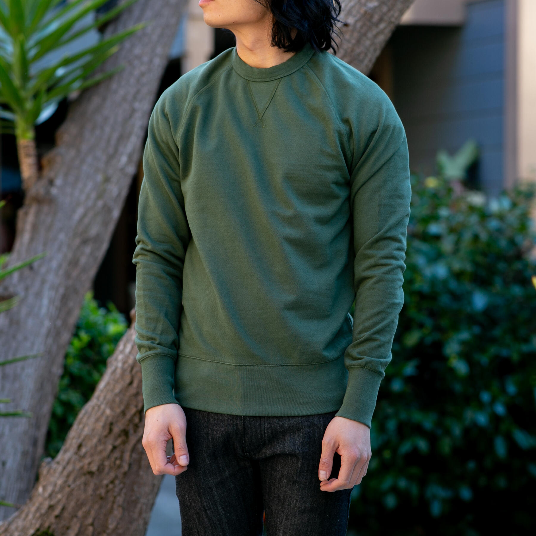 gustin usa crewneck sweatshirt 2pk - pine, heather grey