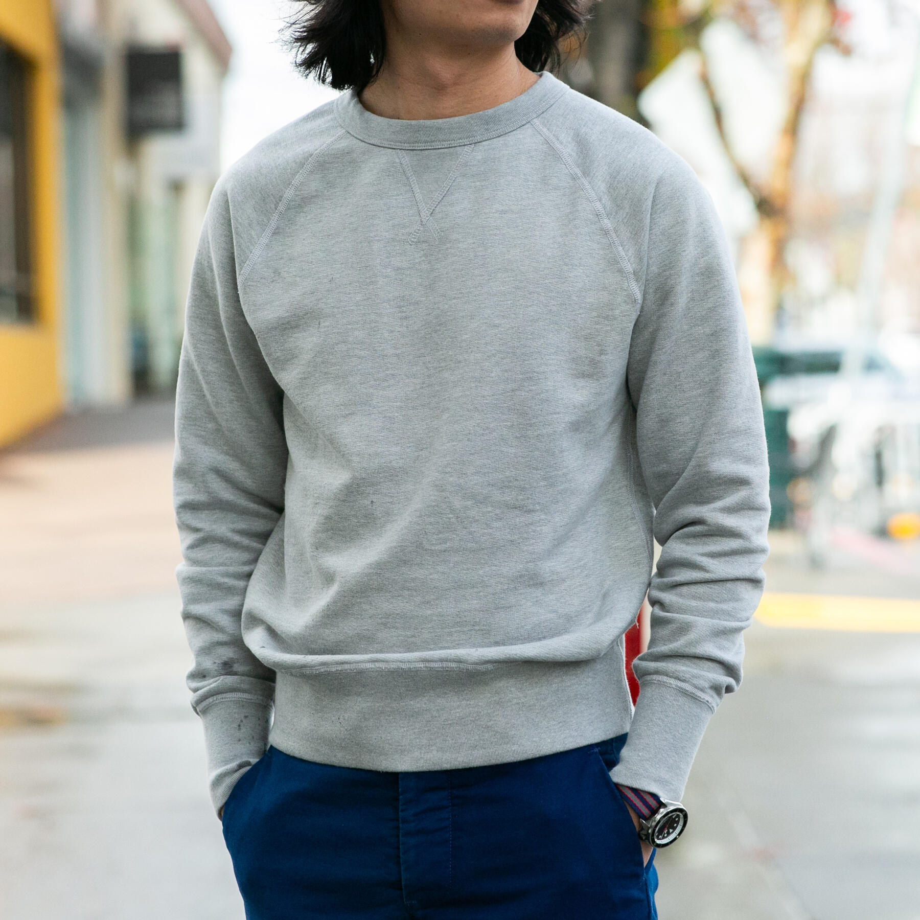 gustin usa crewneck sweatshirt 2pk - pine, heather grey