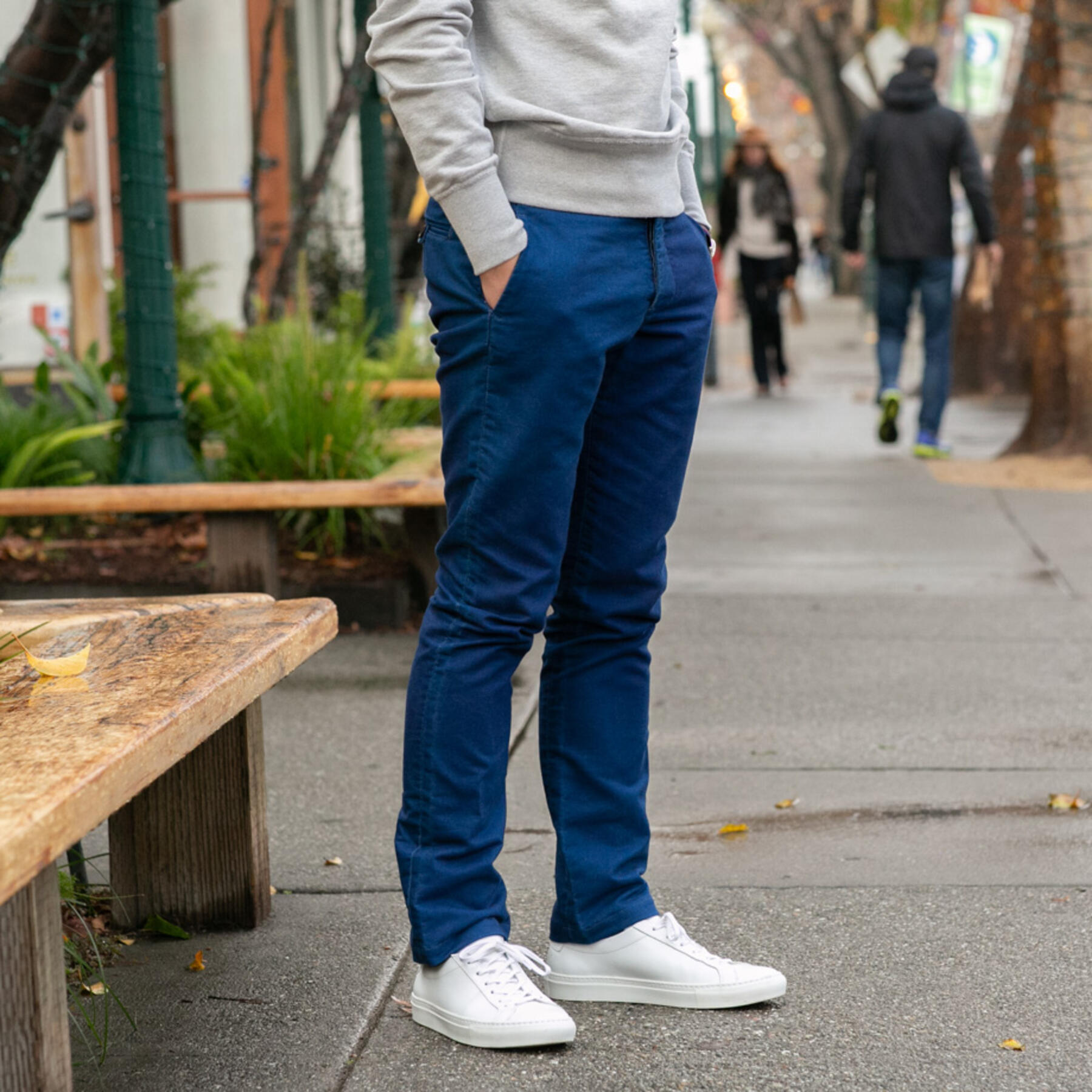 gustin #185 indigo dye moleskin chinos