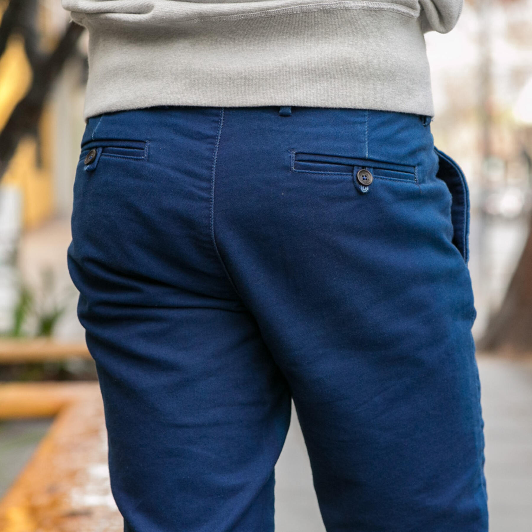 gustin #185 indigo dye moleskin chinos