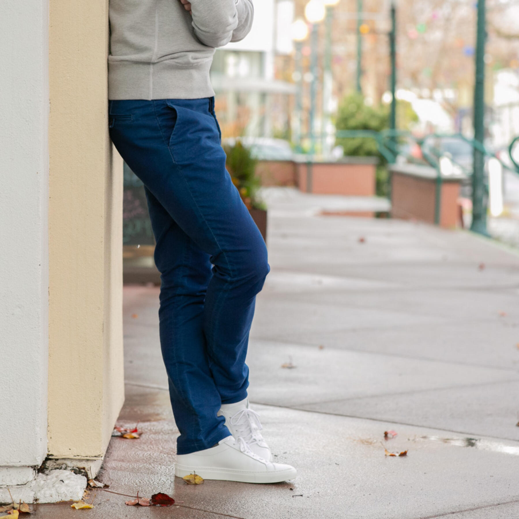 gustin #185 indigo dye moleskin chinos