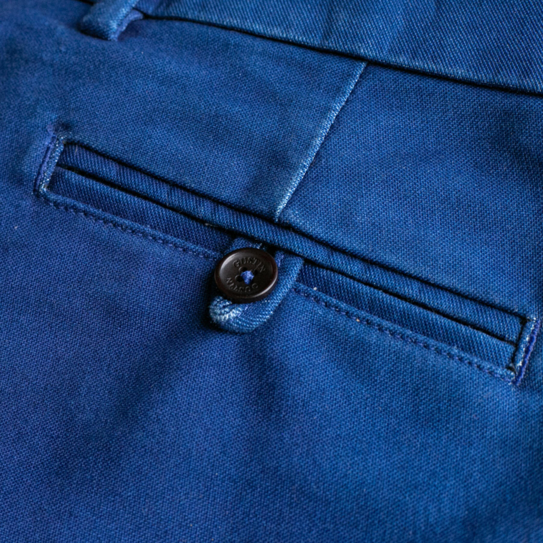 gustin #185 indigo dye moleskin chinos