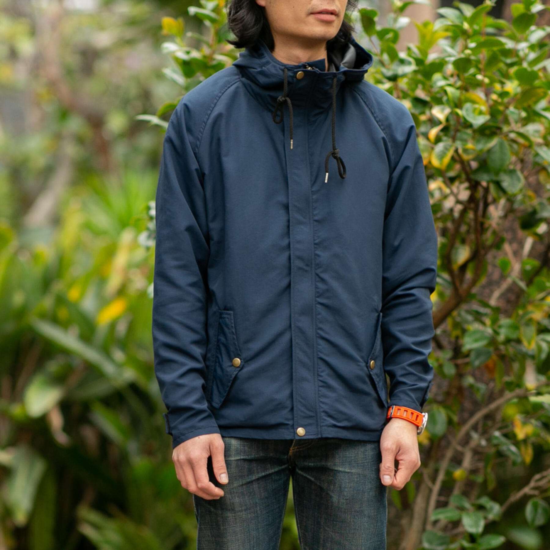 gustin rain jacket - navy