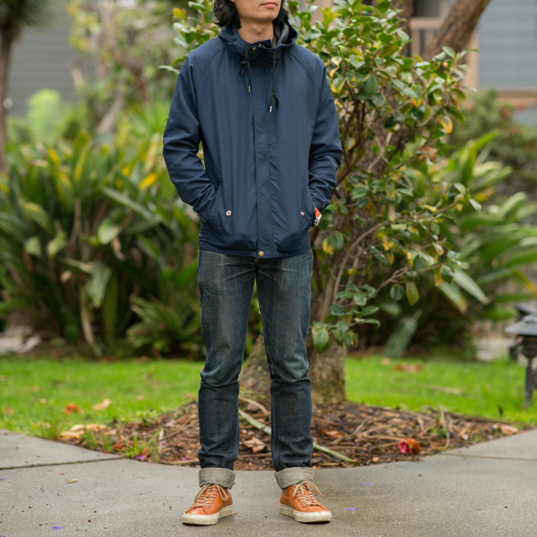 gustin rain jacket - navy