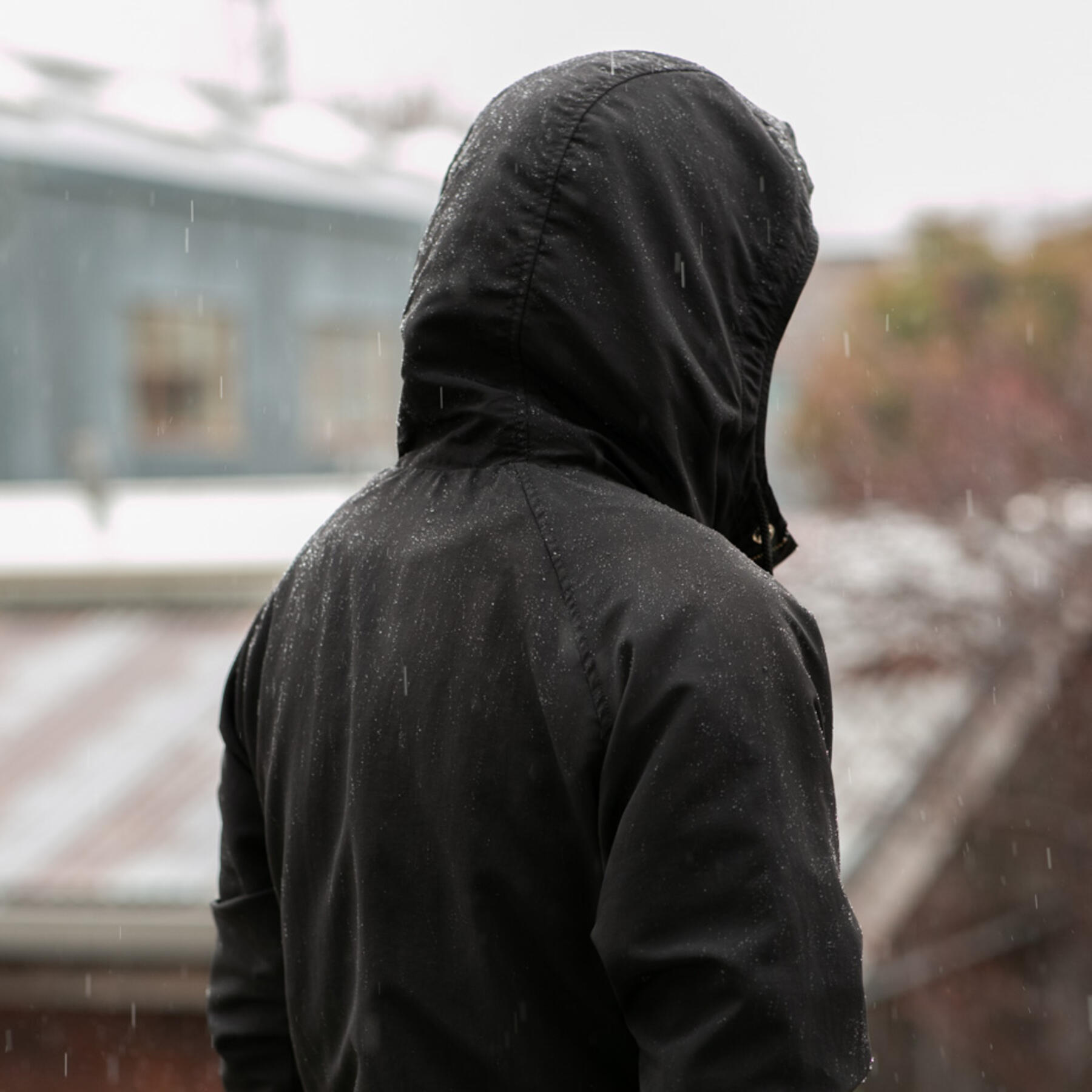 gustin rain jacket - black