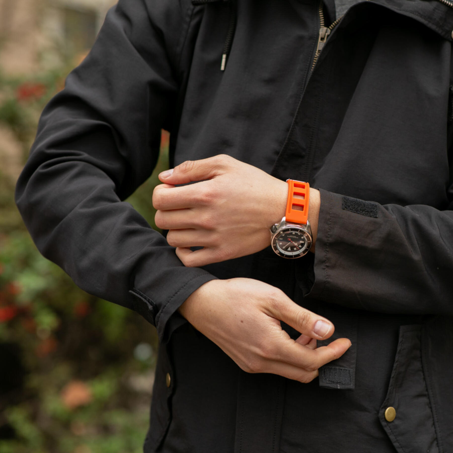 gustin rain jacket - black