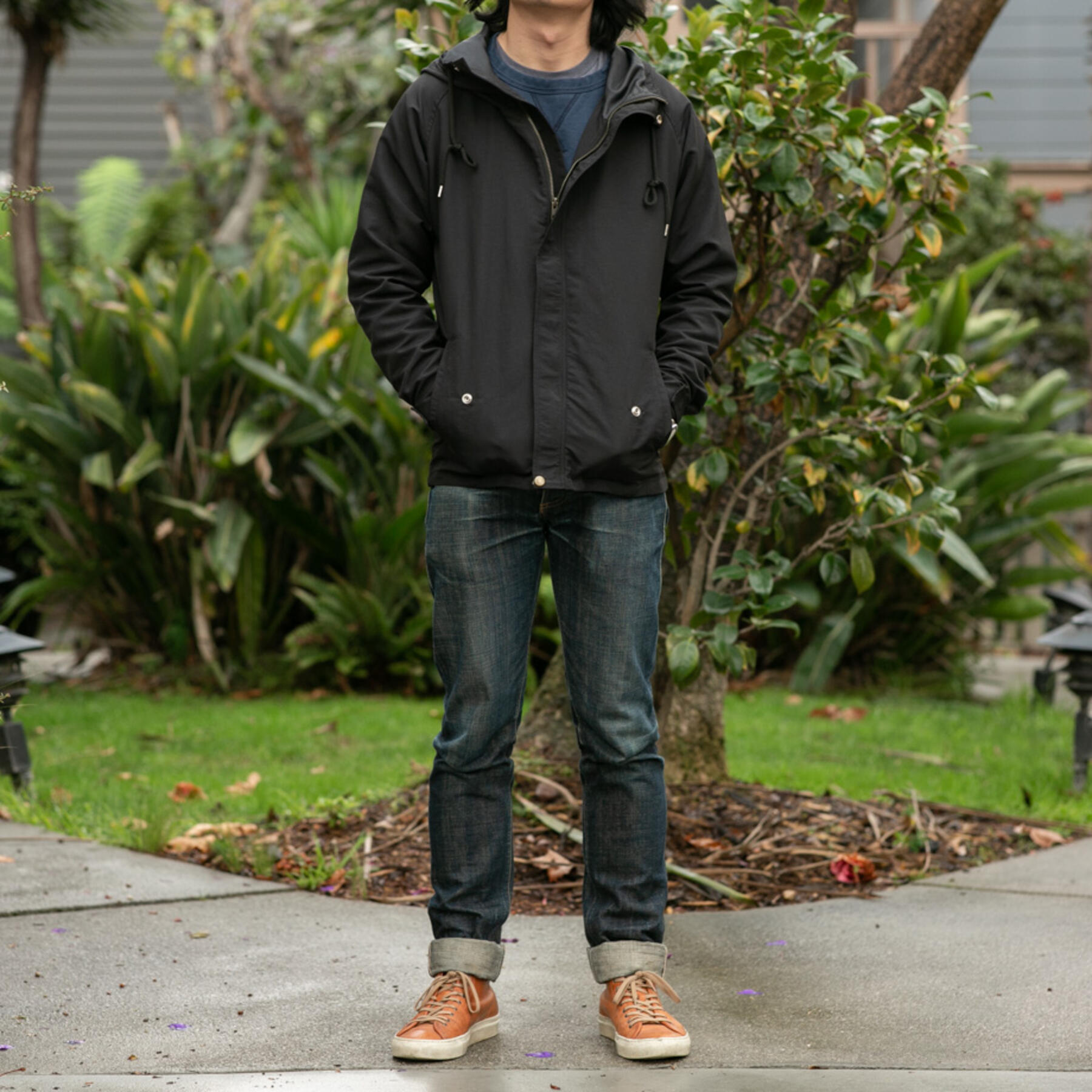 gustin rain jacket - black