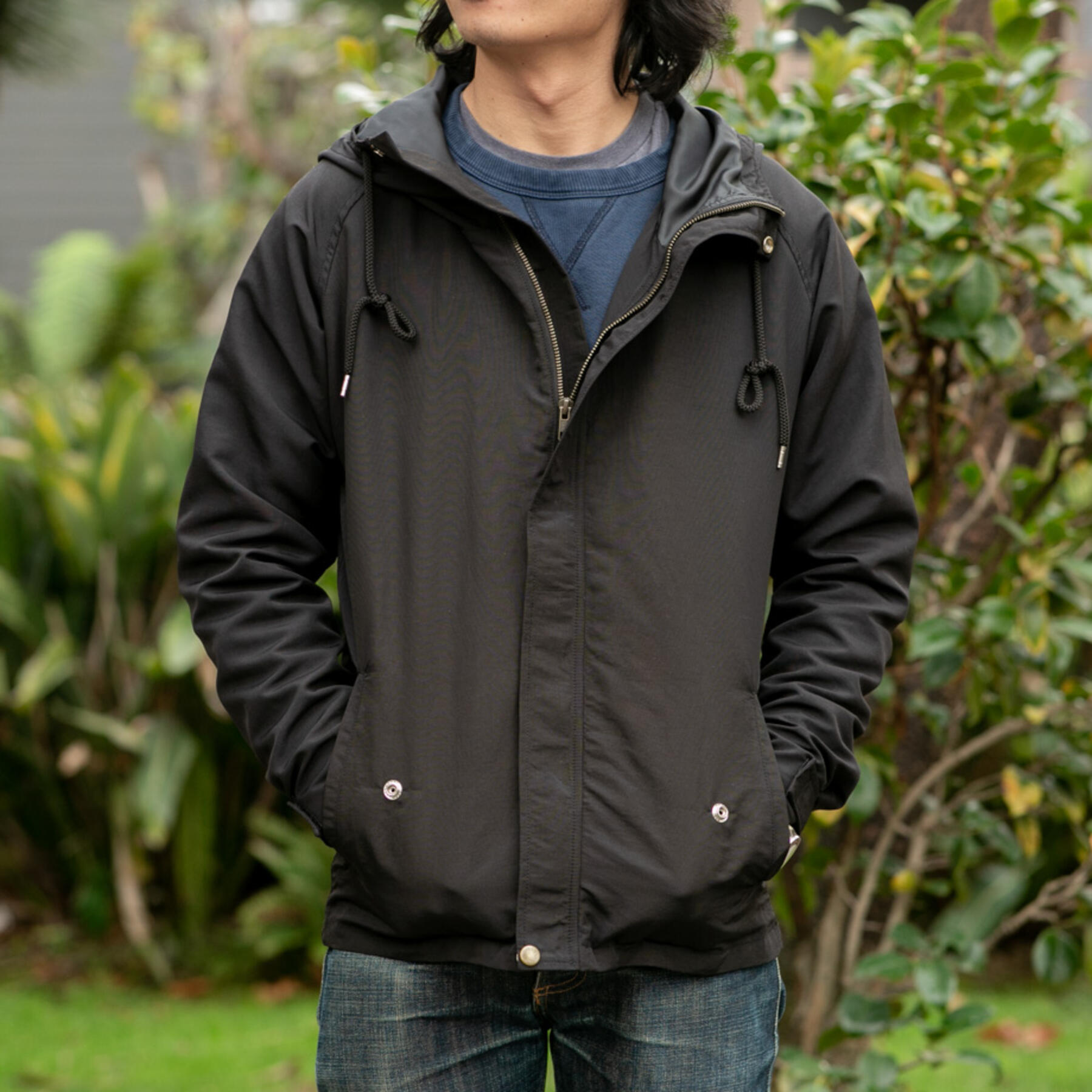 gustin rain jacket - black
