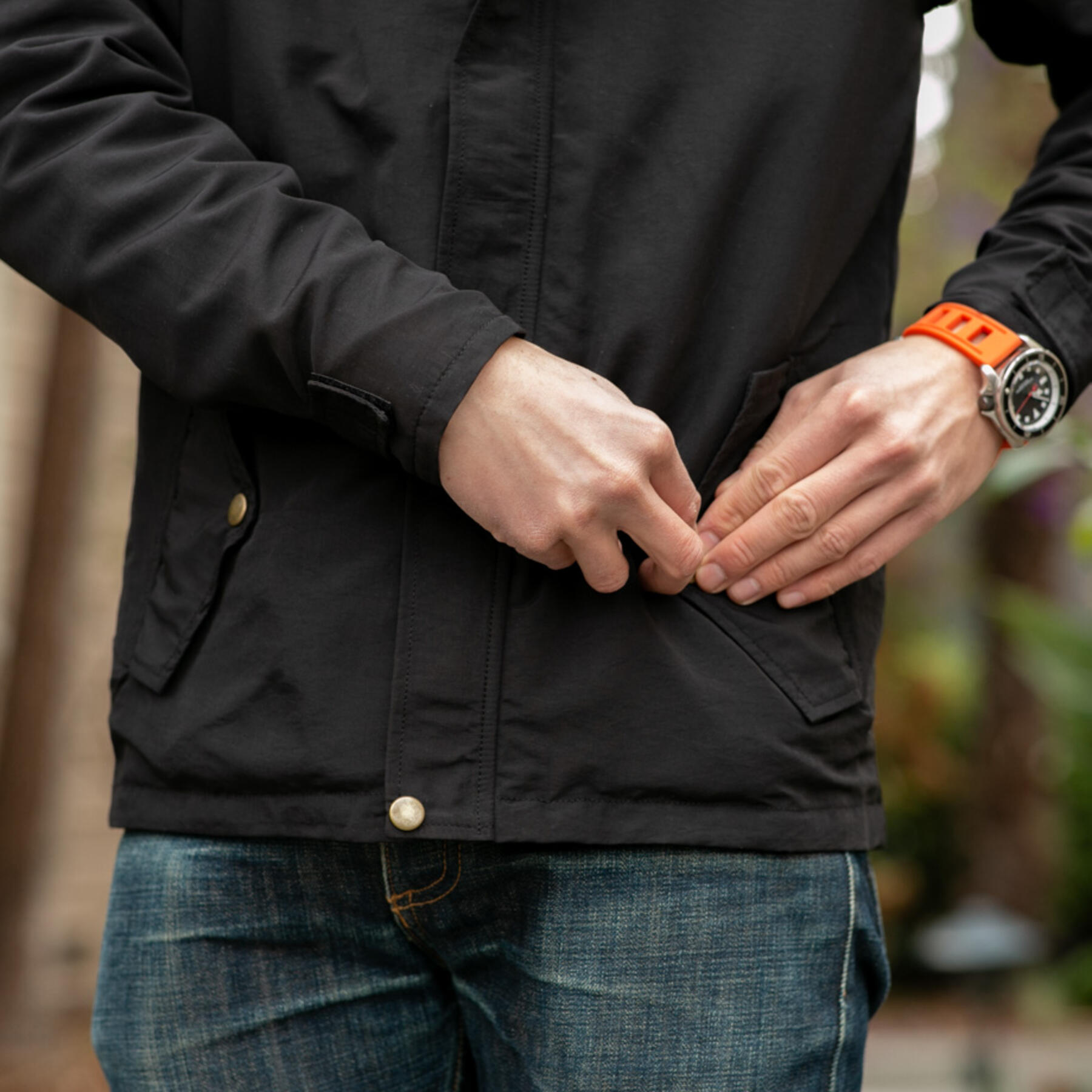 gustin rain jacket - black