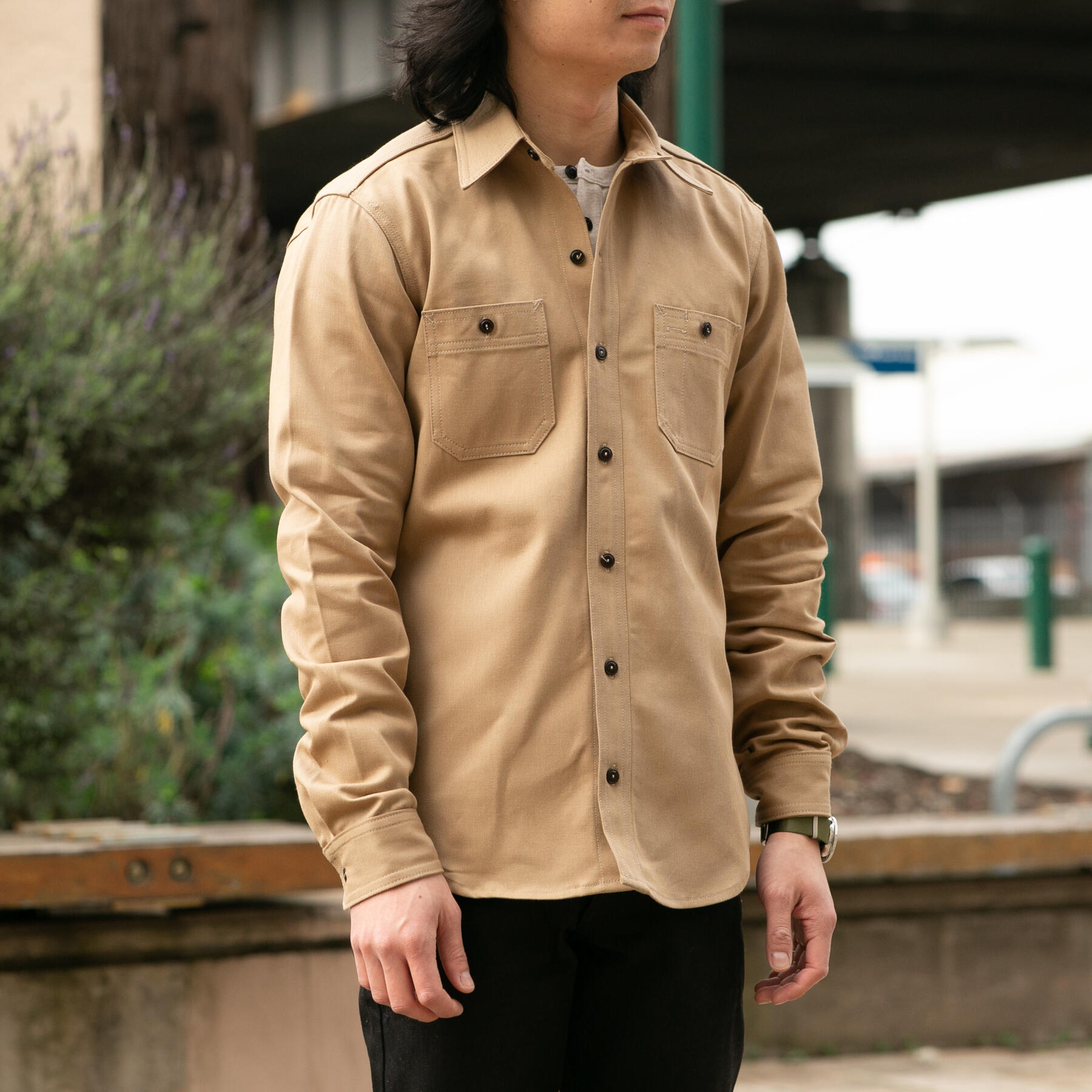 gustin japan khaki workshirt