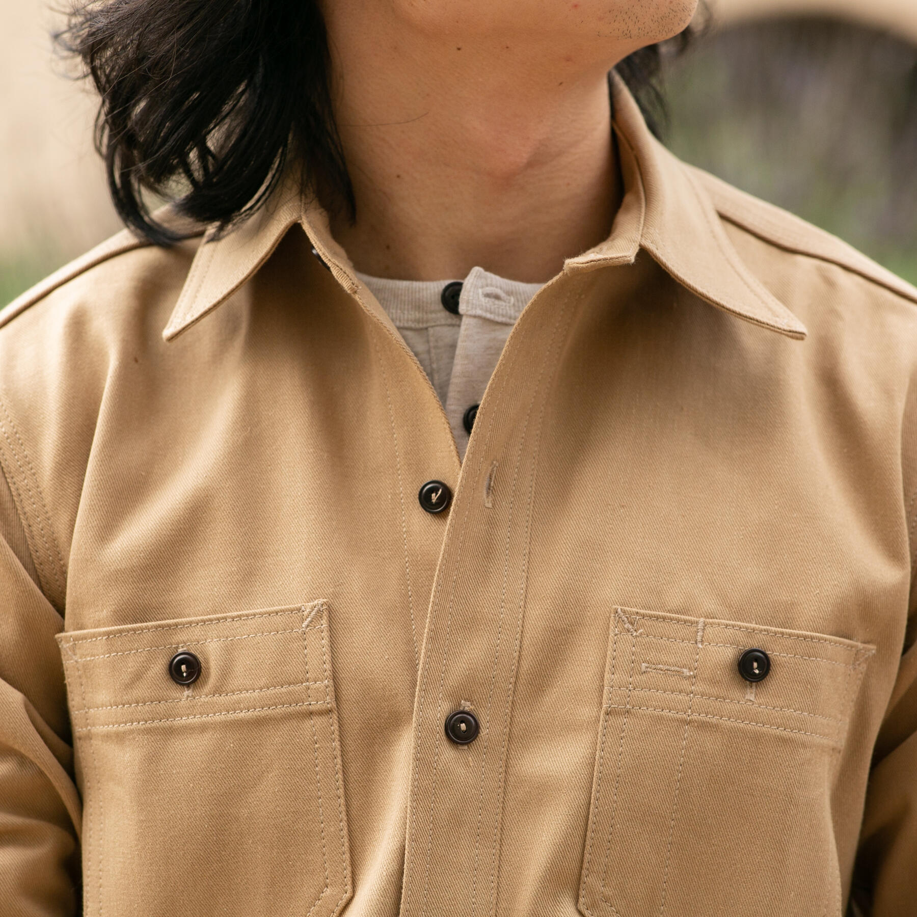 gustin japan khaki workshirt