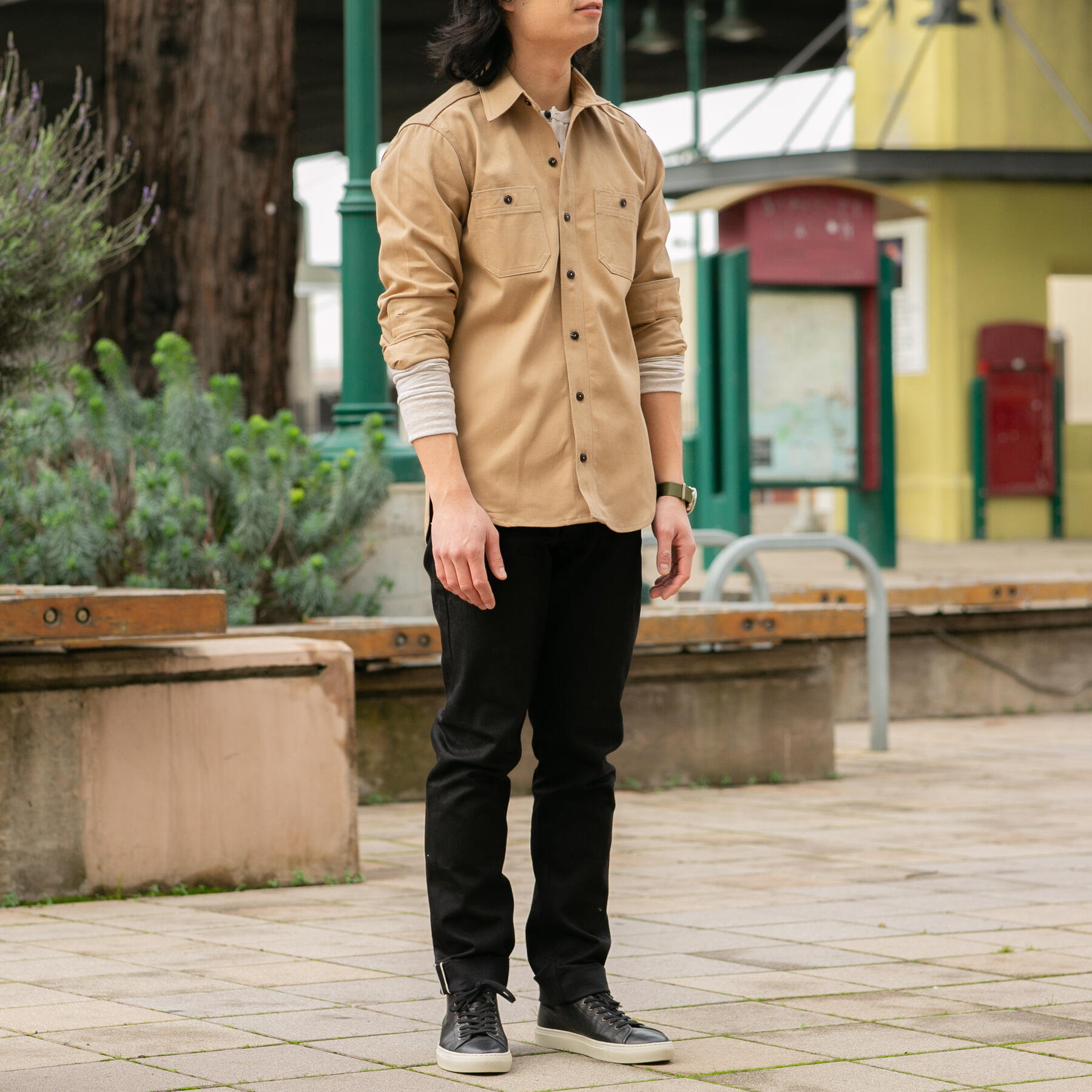 gustin japan khaki workshirt