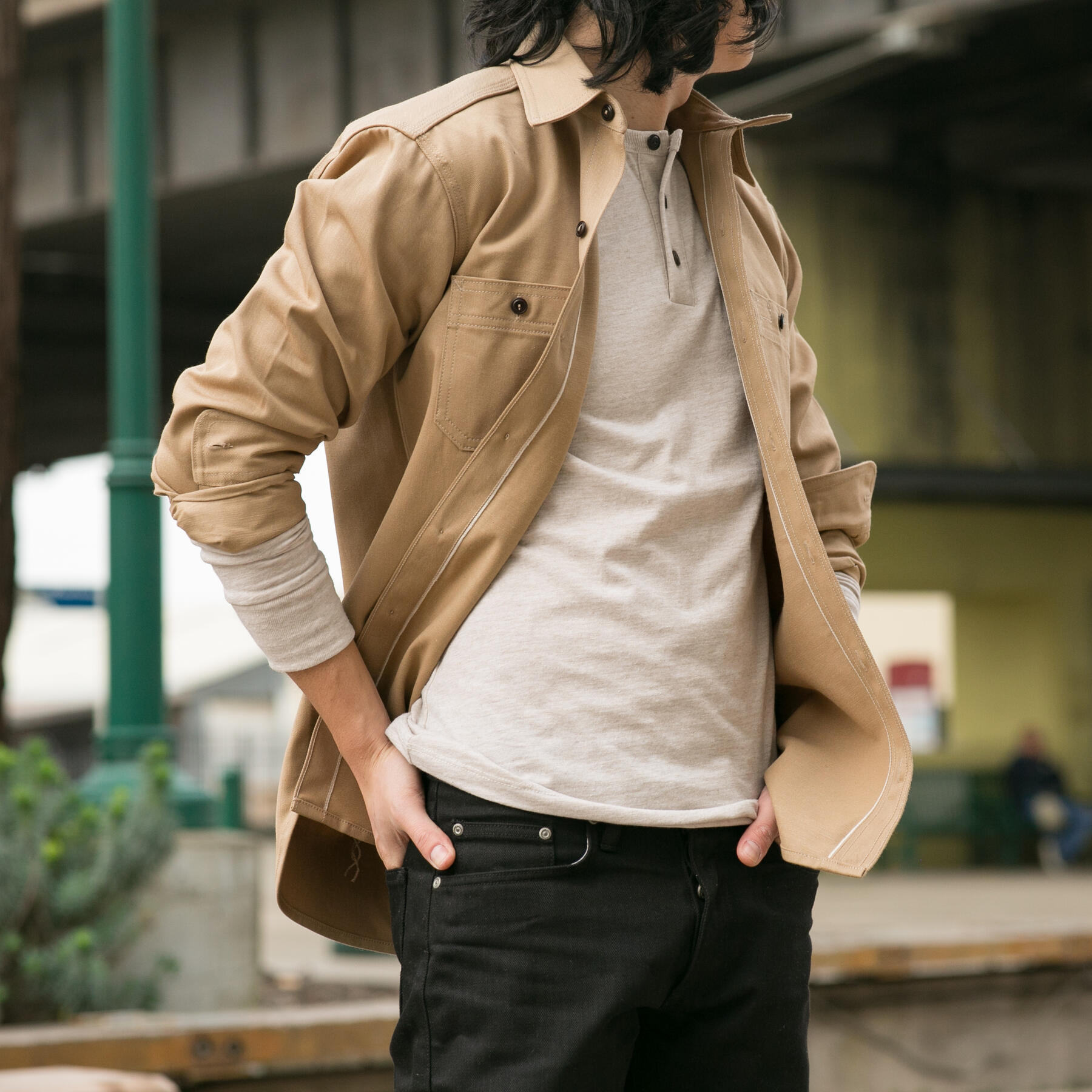 gustin japan khaki workshirt