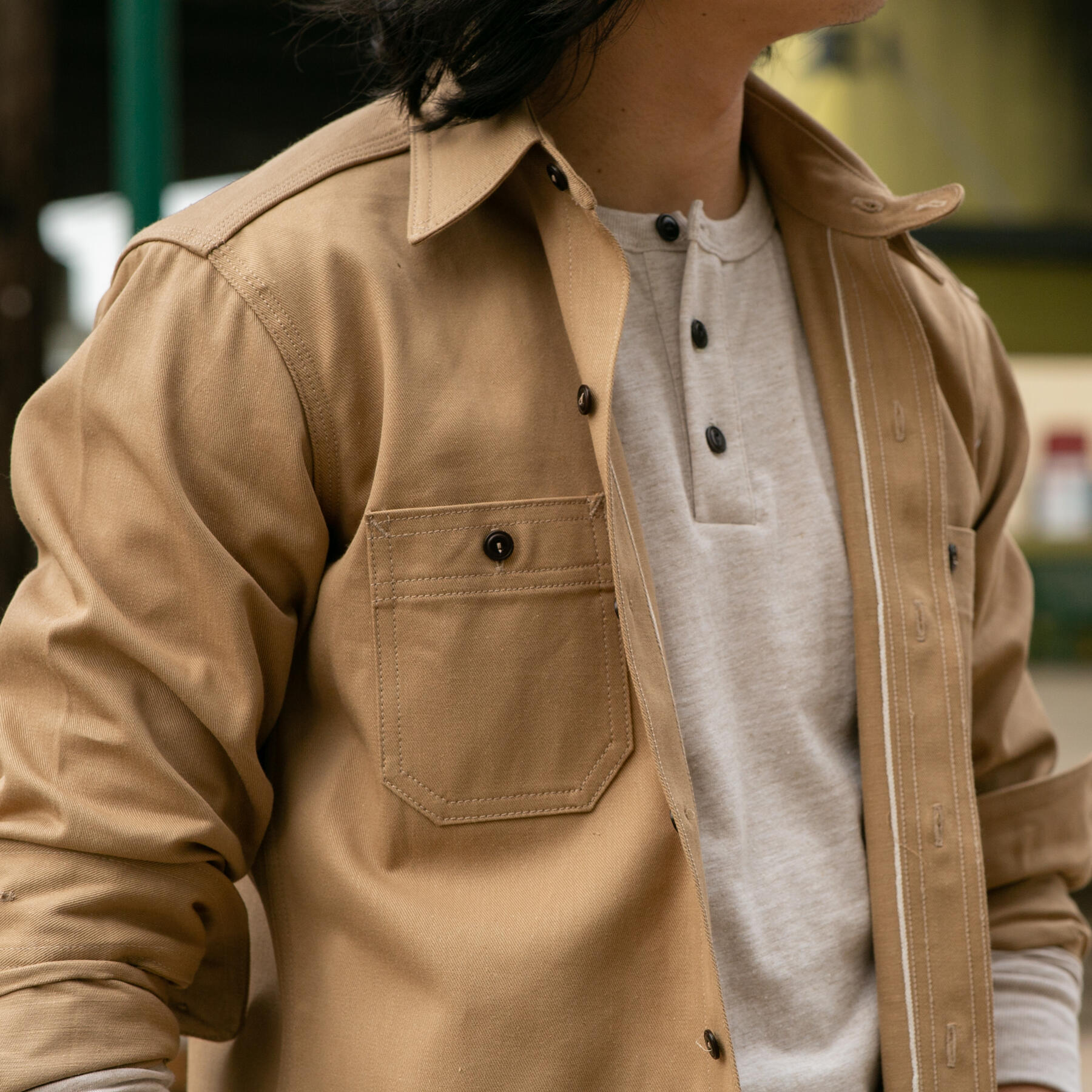 gustin japan khaki workshirt